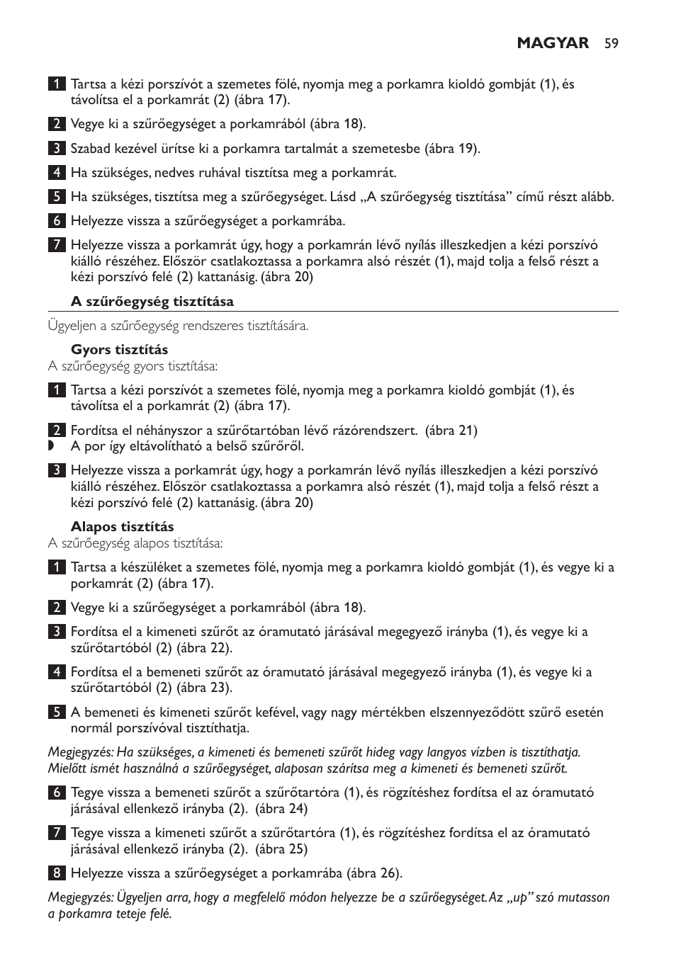 Philips FC6161 User Manual | Page 59 / 188