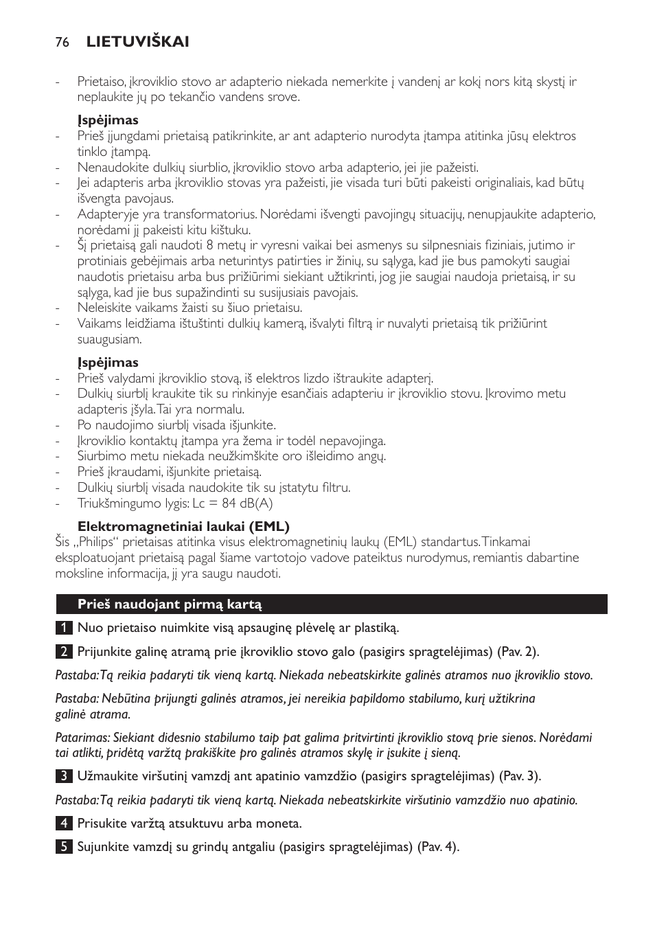 Philips FC6161 User Manual | Page 76 / 188