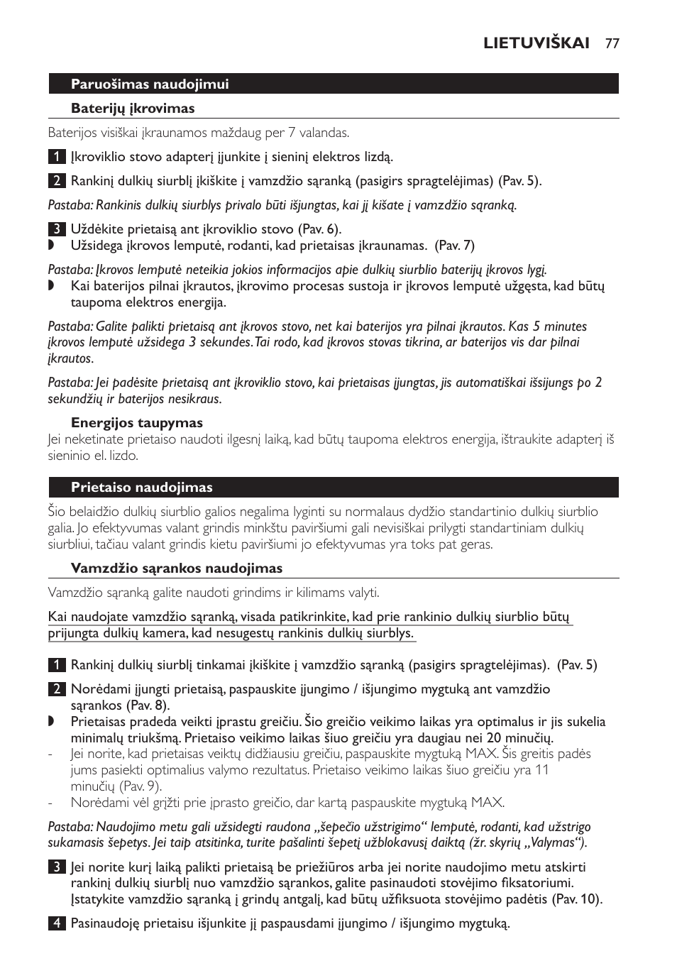 Philips FC6161 User Manual | Page 77 / 188