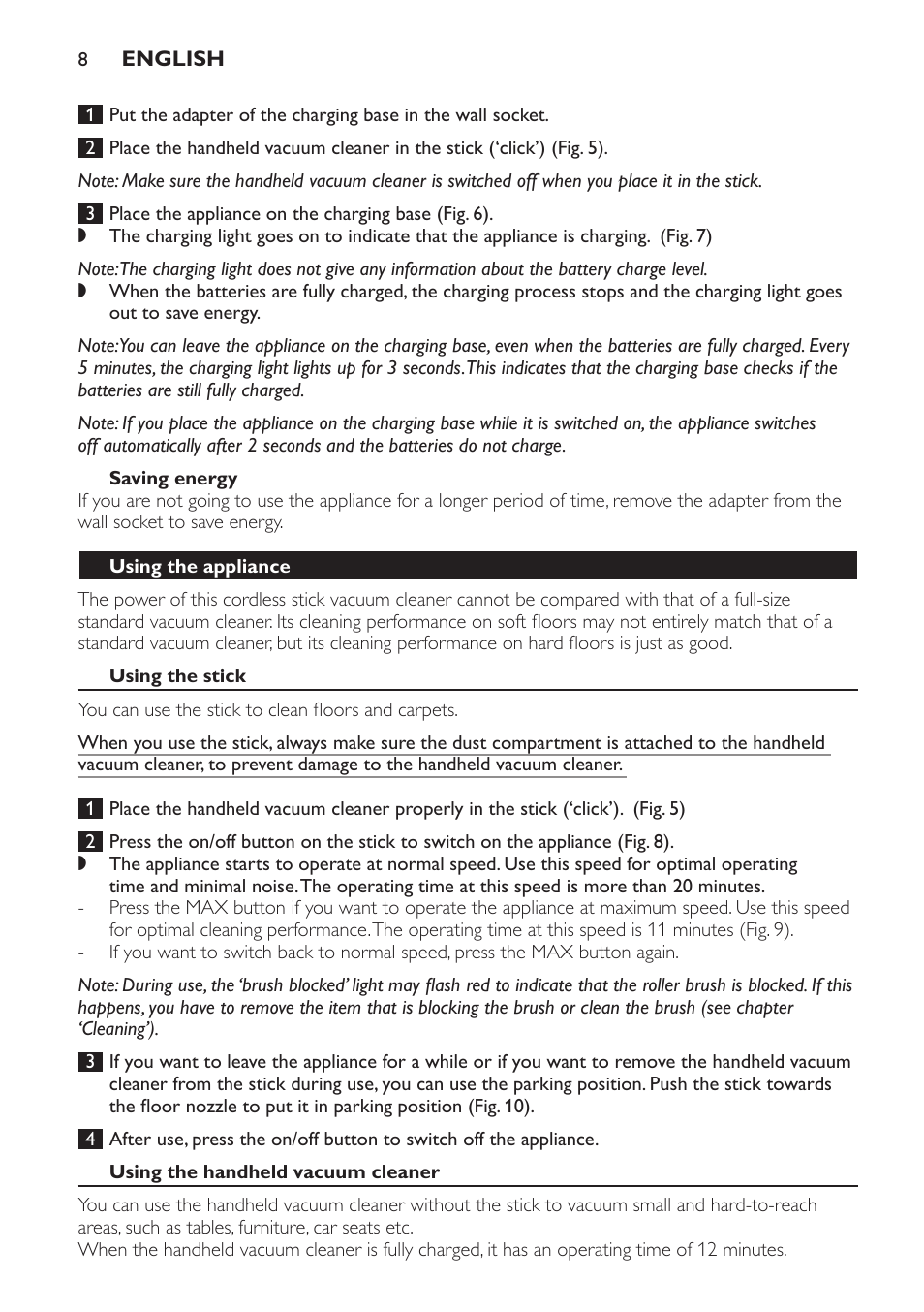 Philips FC6161 User Manual | Page 8 / 188