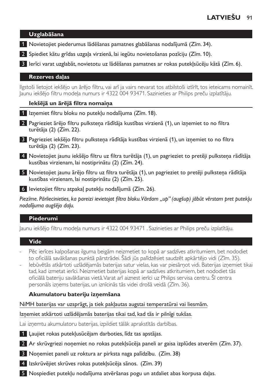 Philips FC6161 User Manual | Page 91 / 188