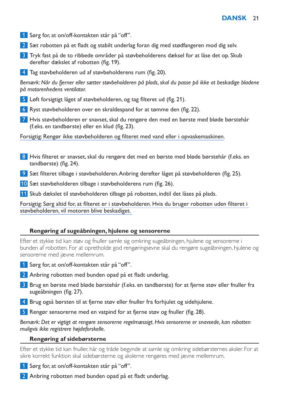 Philips FC8802 User Manual | Page 21 / 124