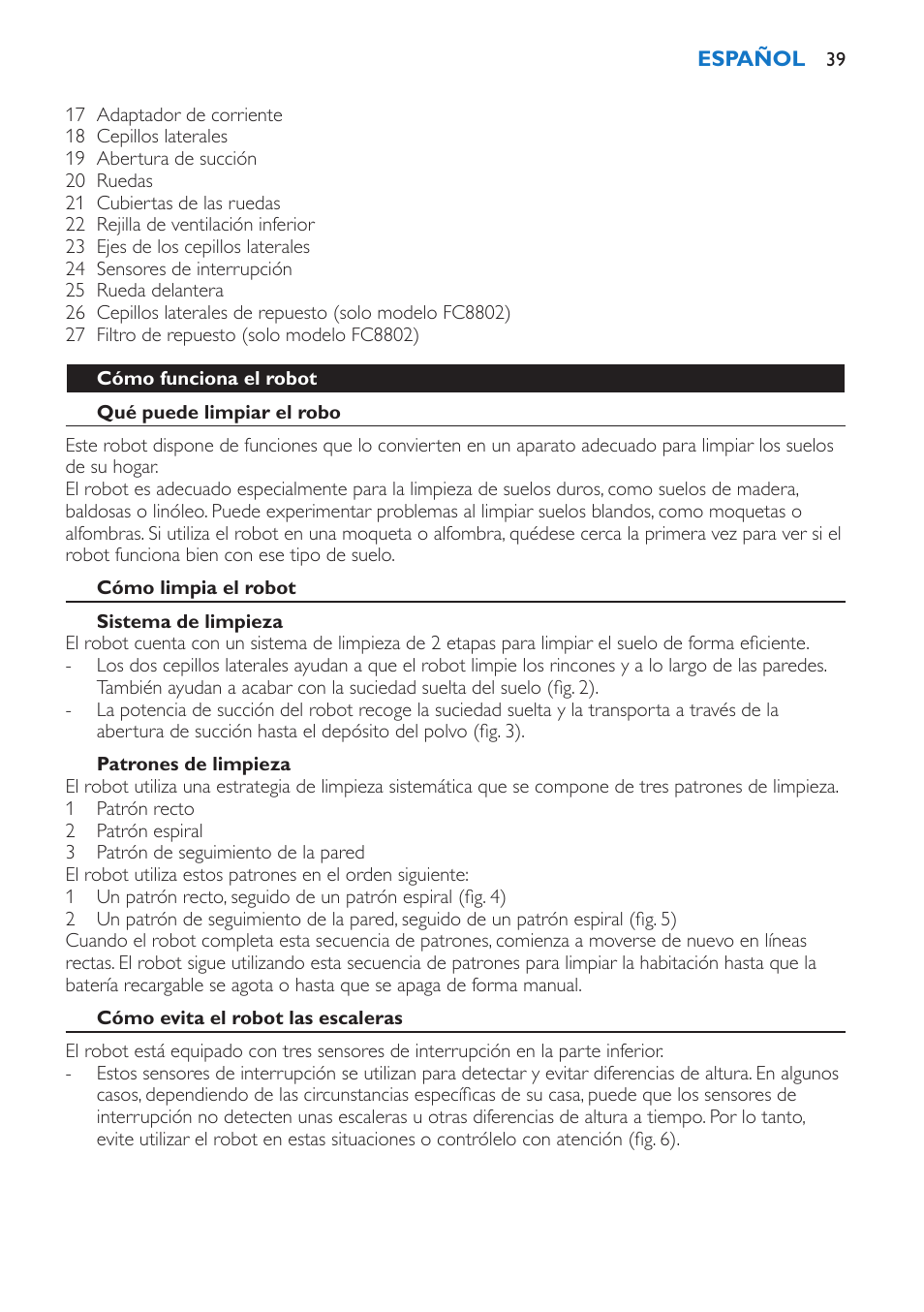 Philips FC8802 User Manual | Page 39 / 124