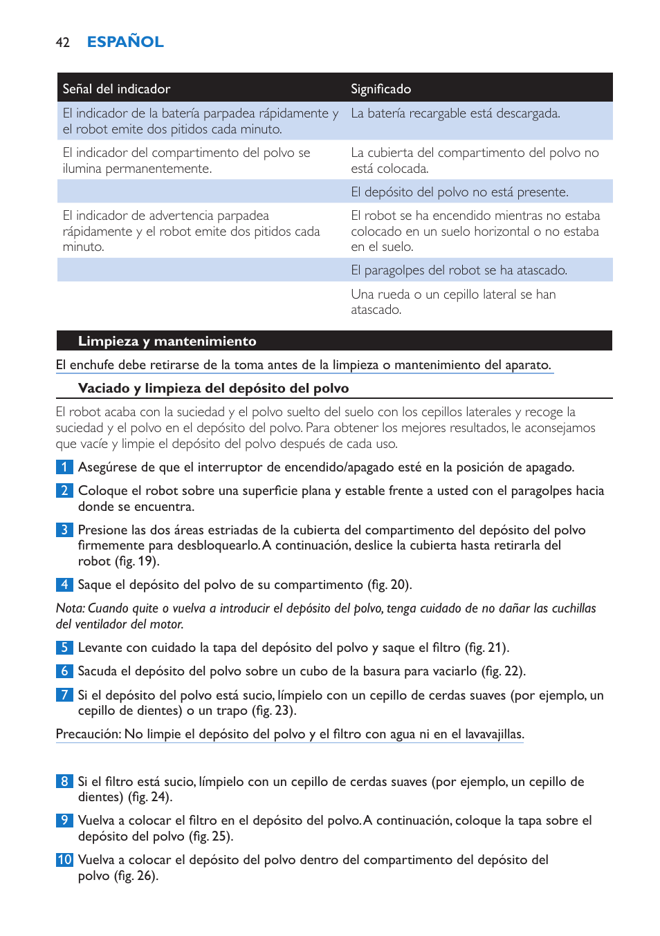Philips FC8802 User Manual | Page 42 / 124