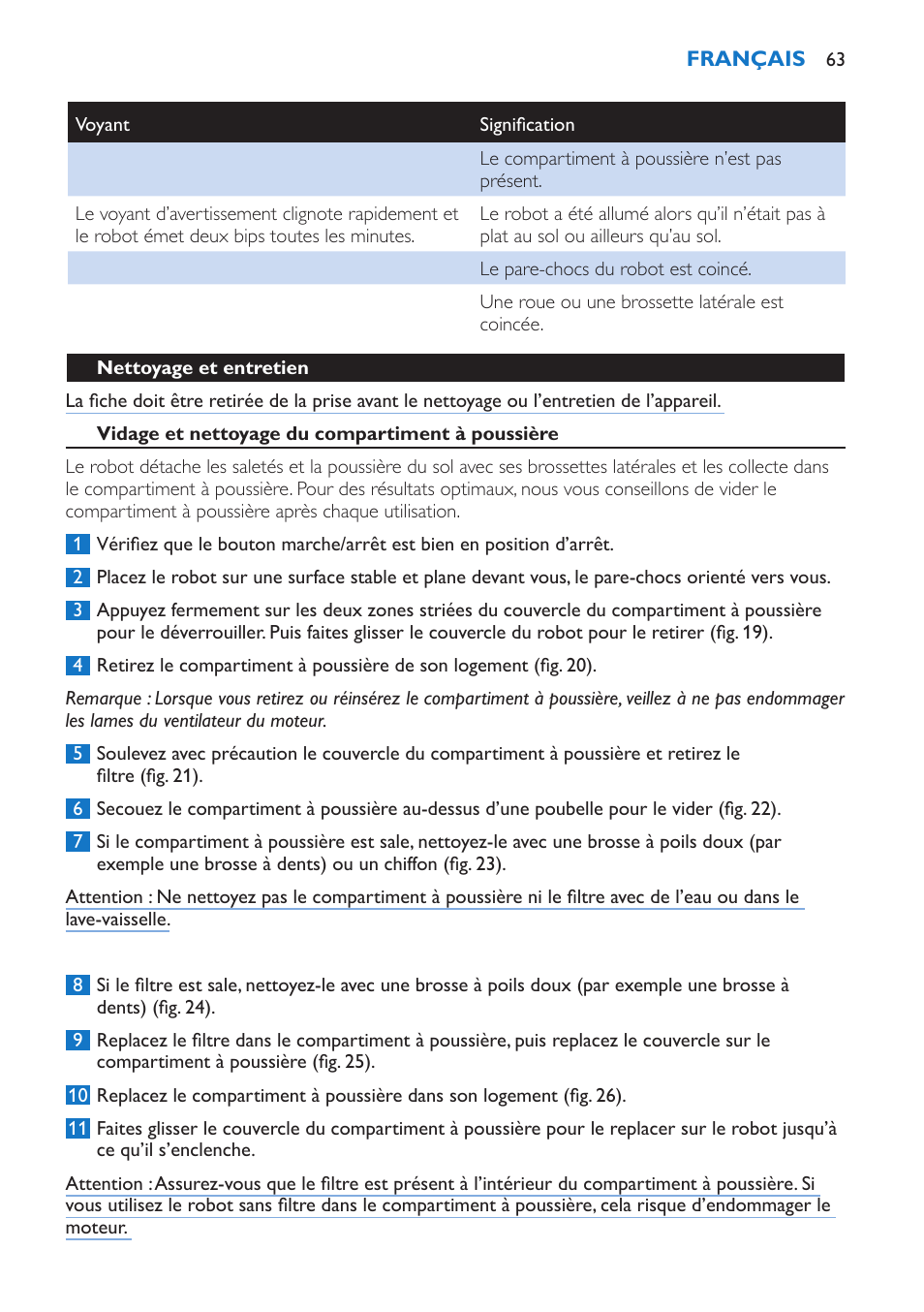 Philips FC8802 User Manual | Page 63 / 124