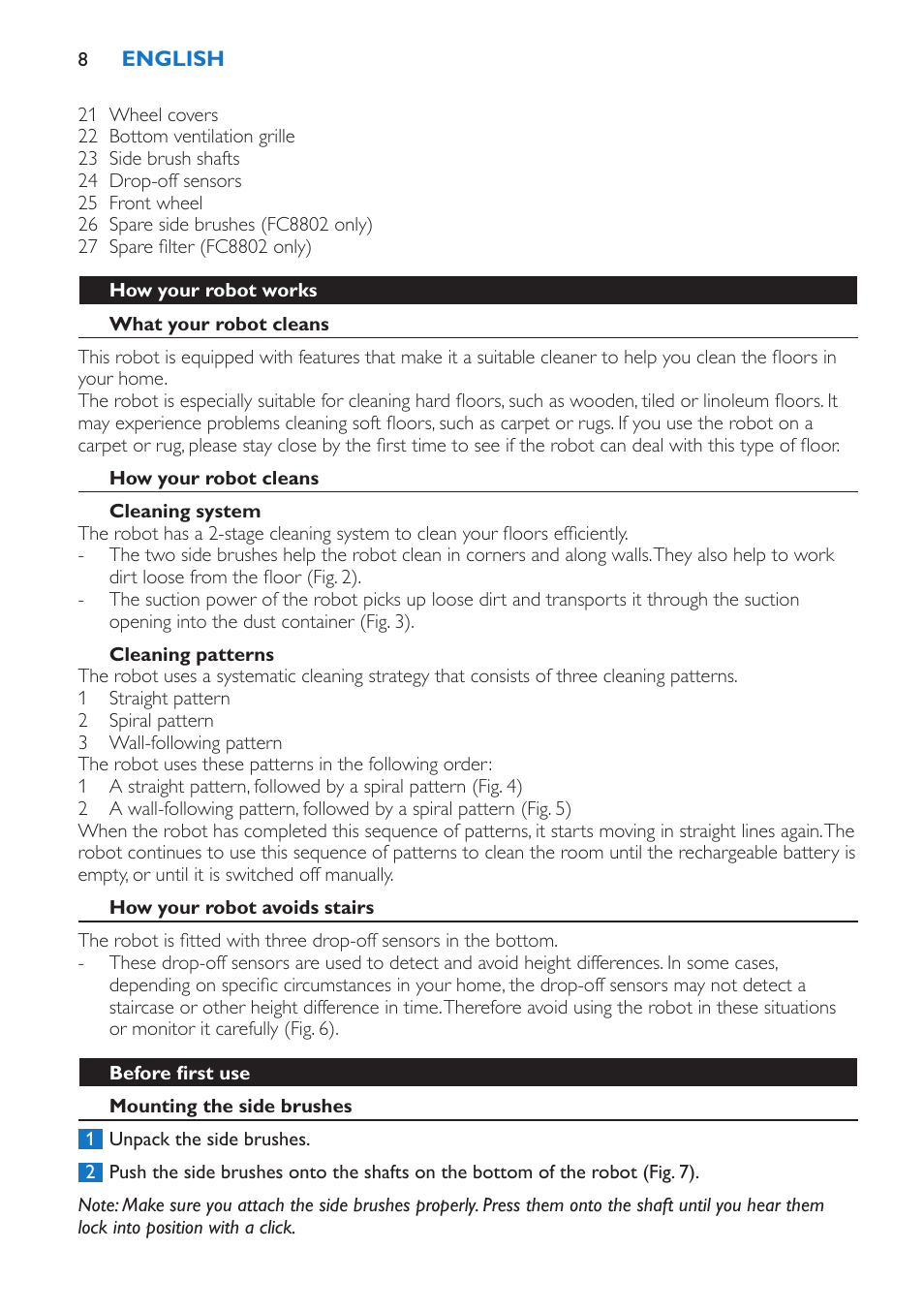 Philips FC8802 User Manual | Page 8 / 124