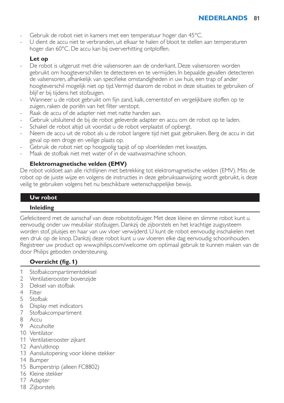 Philips FC8802 User Manual | Page 81 / 124