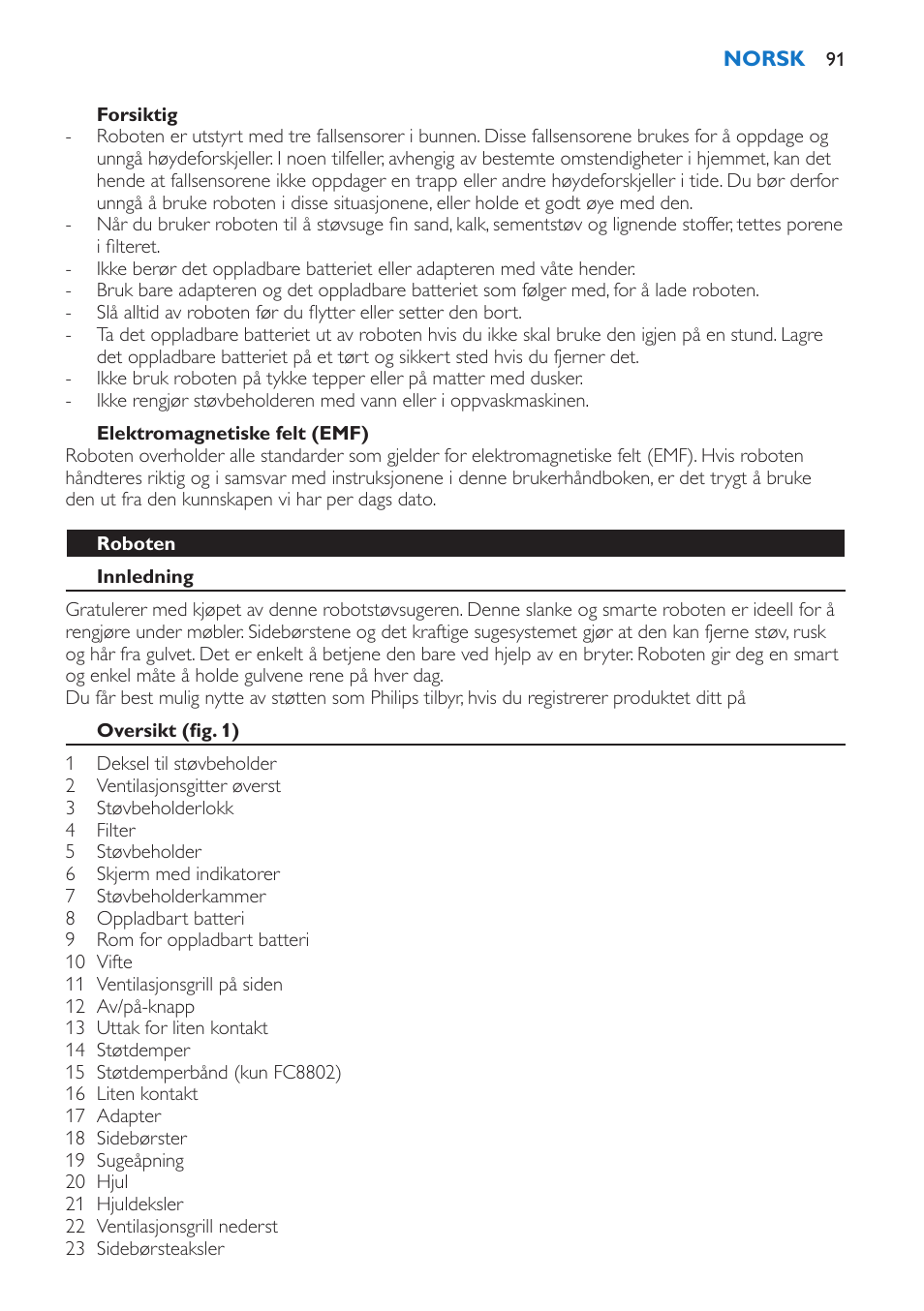 Philips FC8802 User Manual | Page 91 / 124