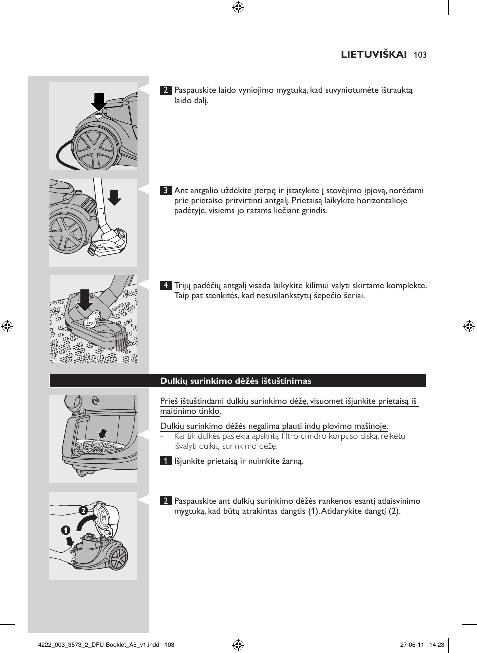 Philips FC9210 User Manual | Page 103 / 240