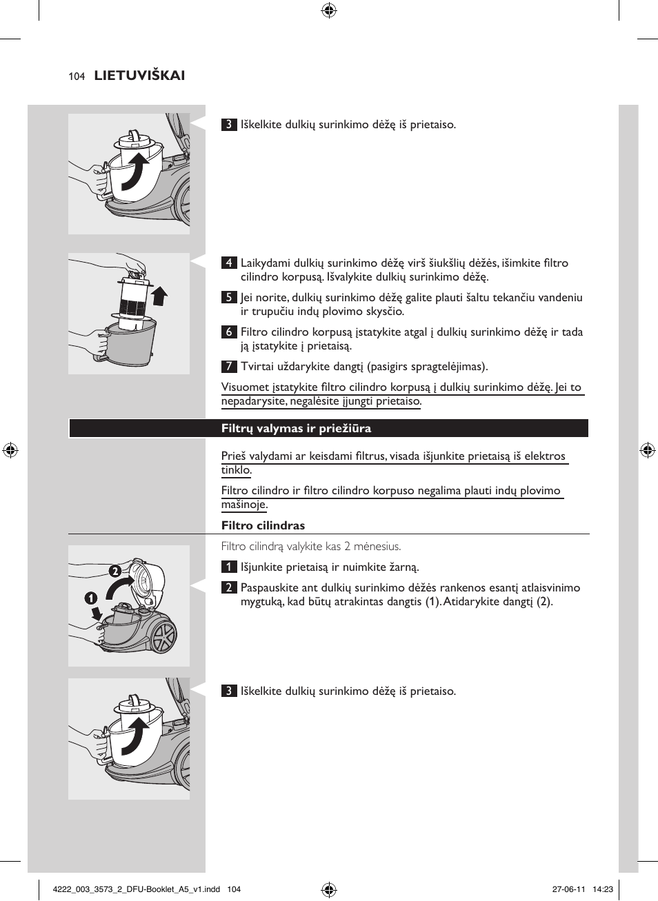 Philips FC9210 User Manual | Page 104 / 240