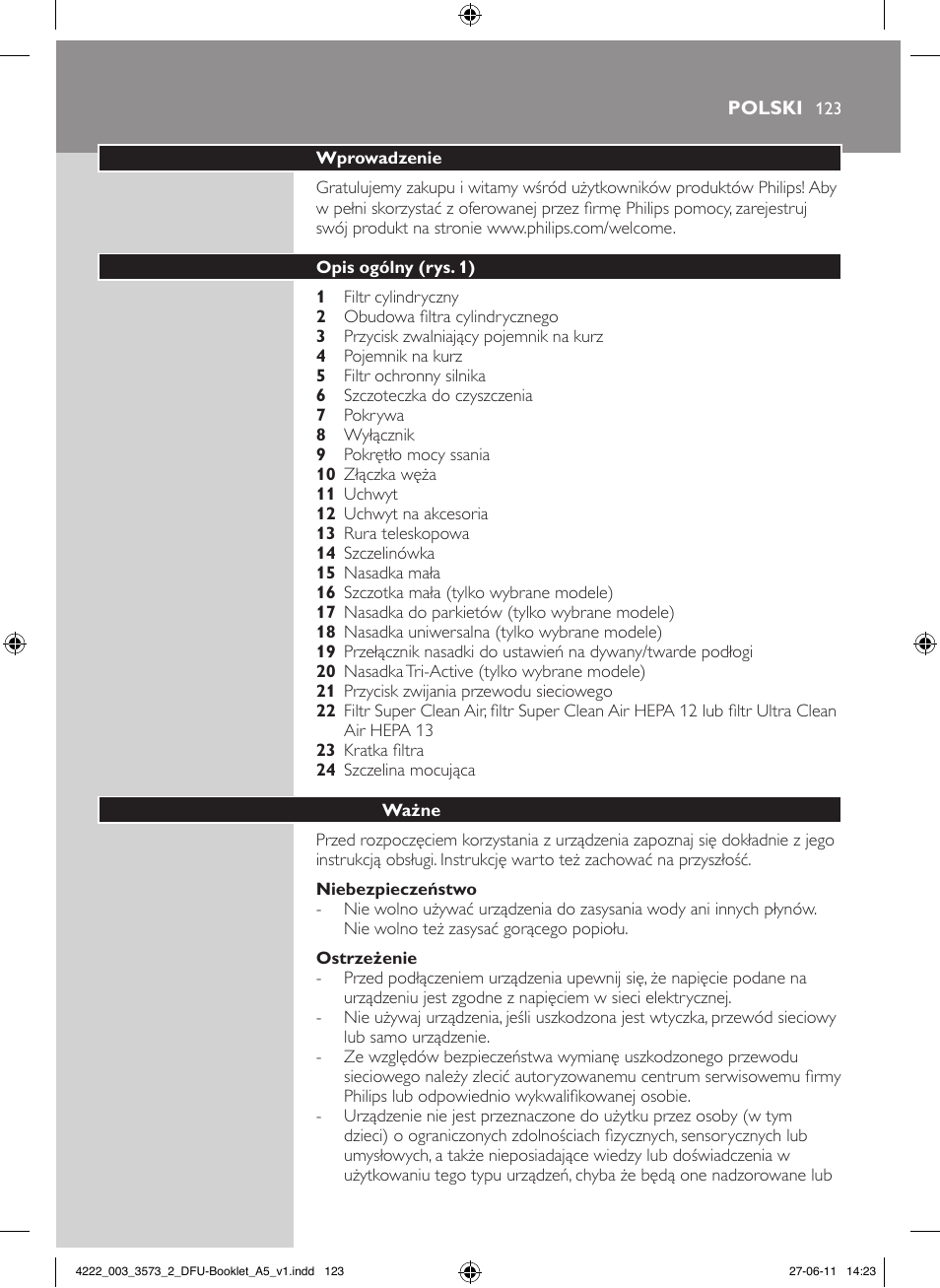 Philips FC9210 User Manual | Page 123 / 240