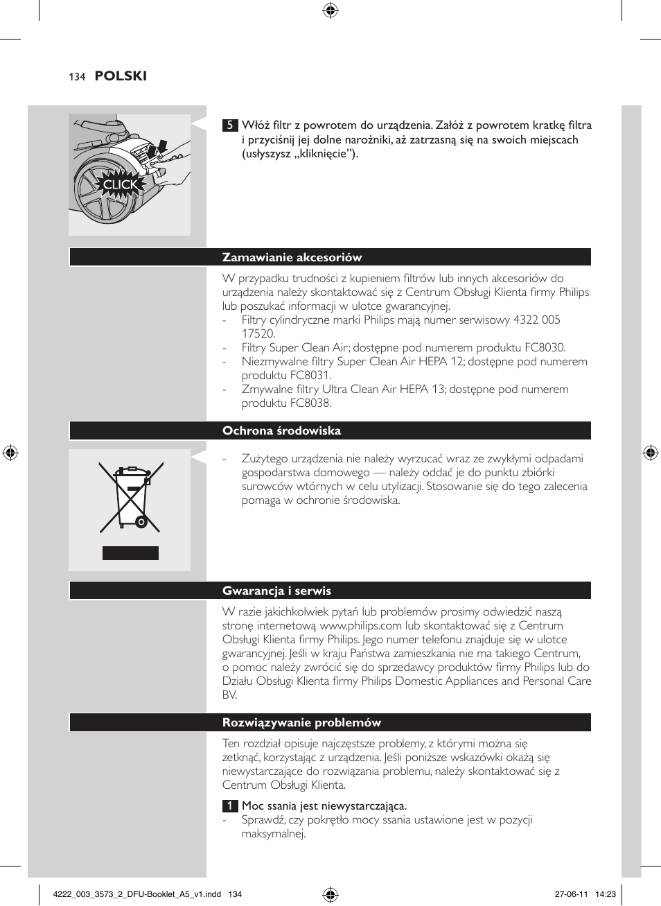 Philips FC9210 User Manual | Page 134 / 240