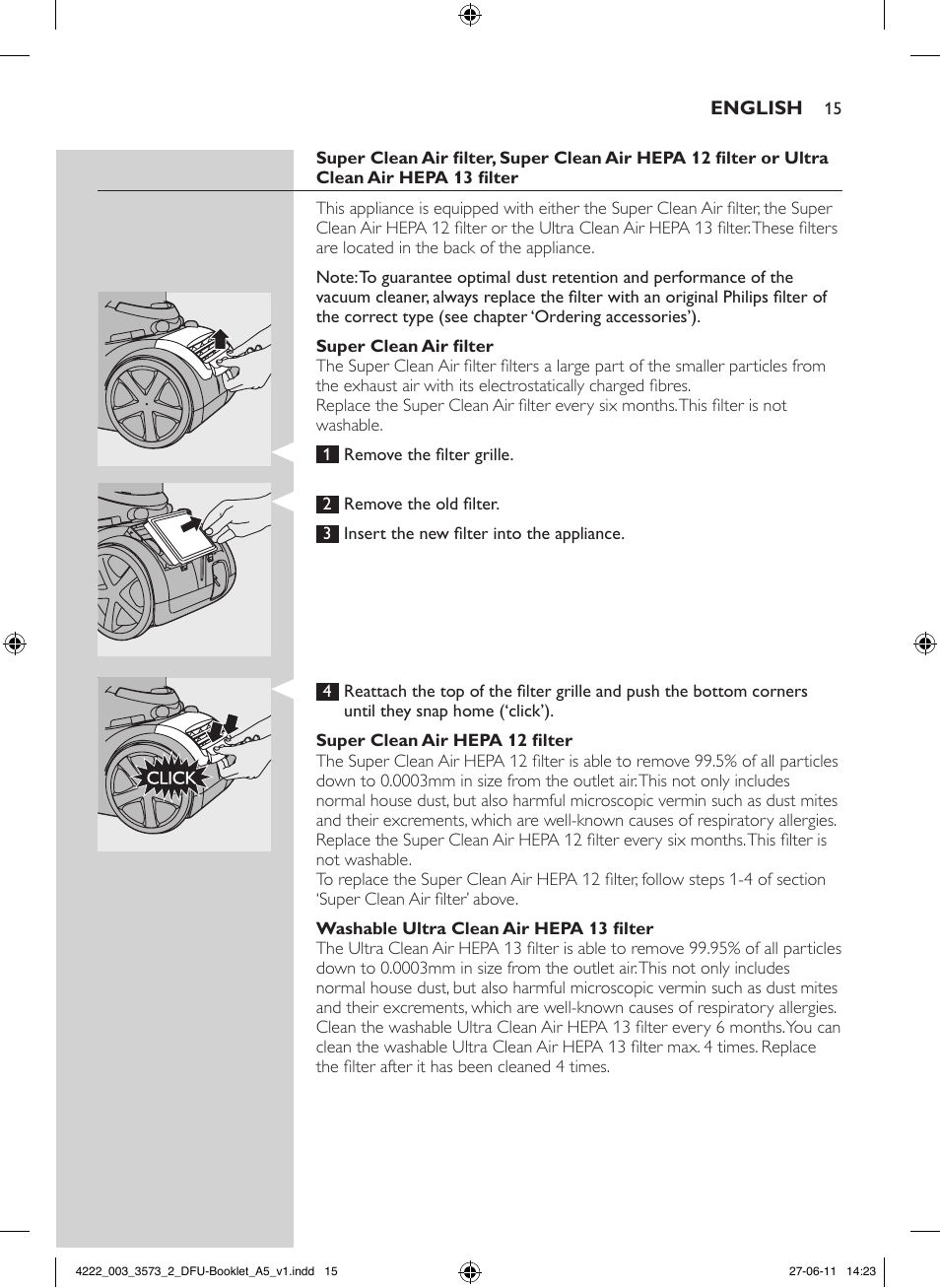 Philips FC9210 User Manual | Page 15 / 240