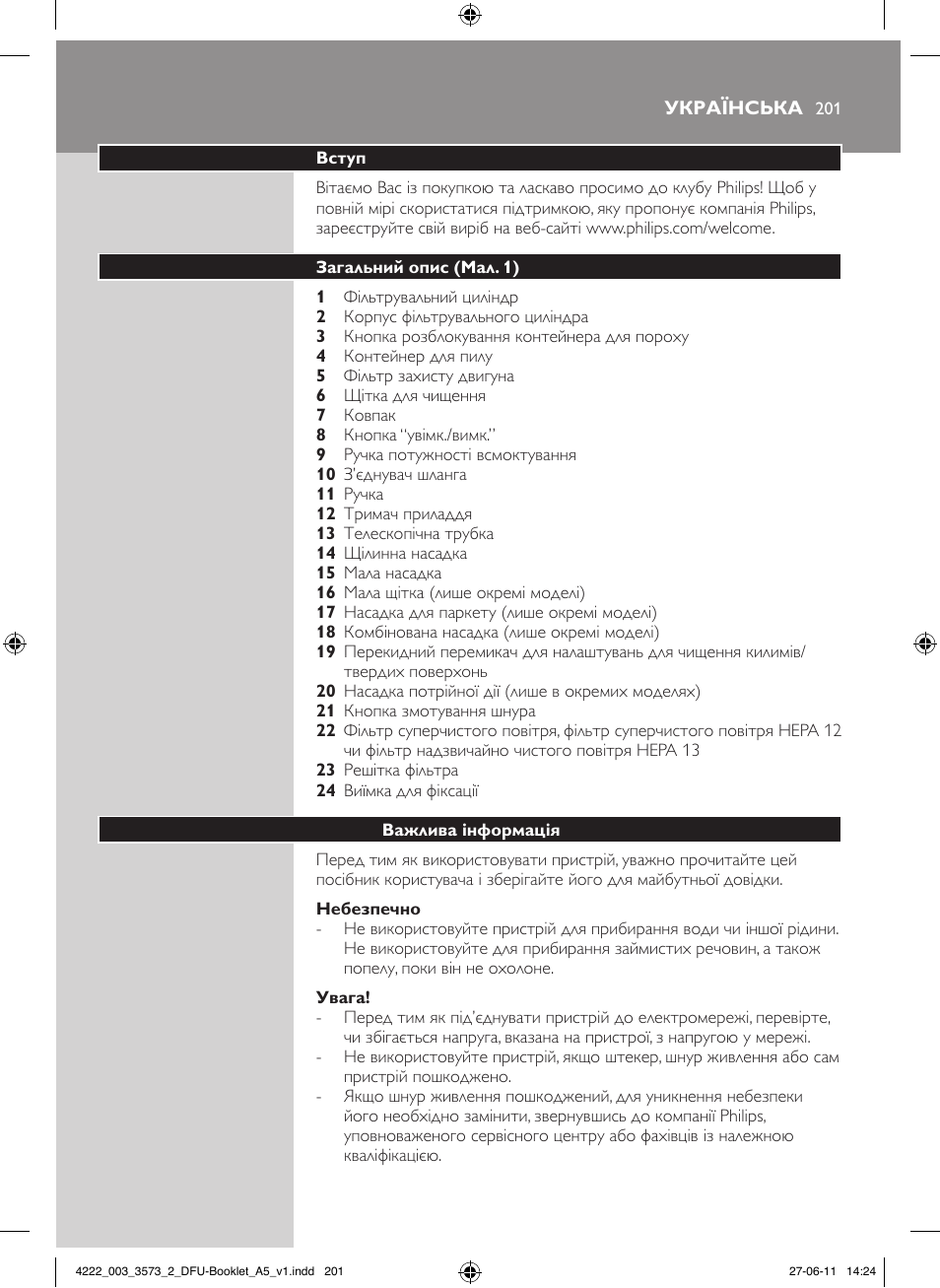 Philips FC9210 User Manual | Page 201 / 240