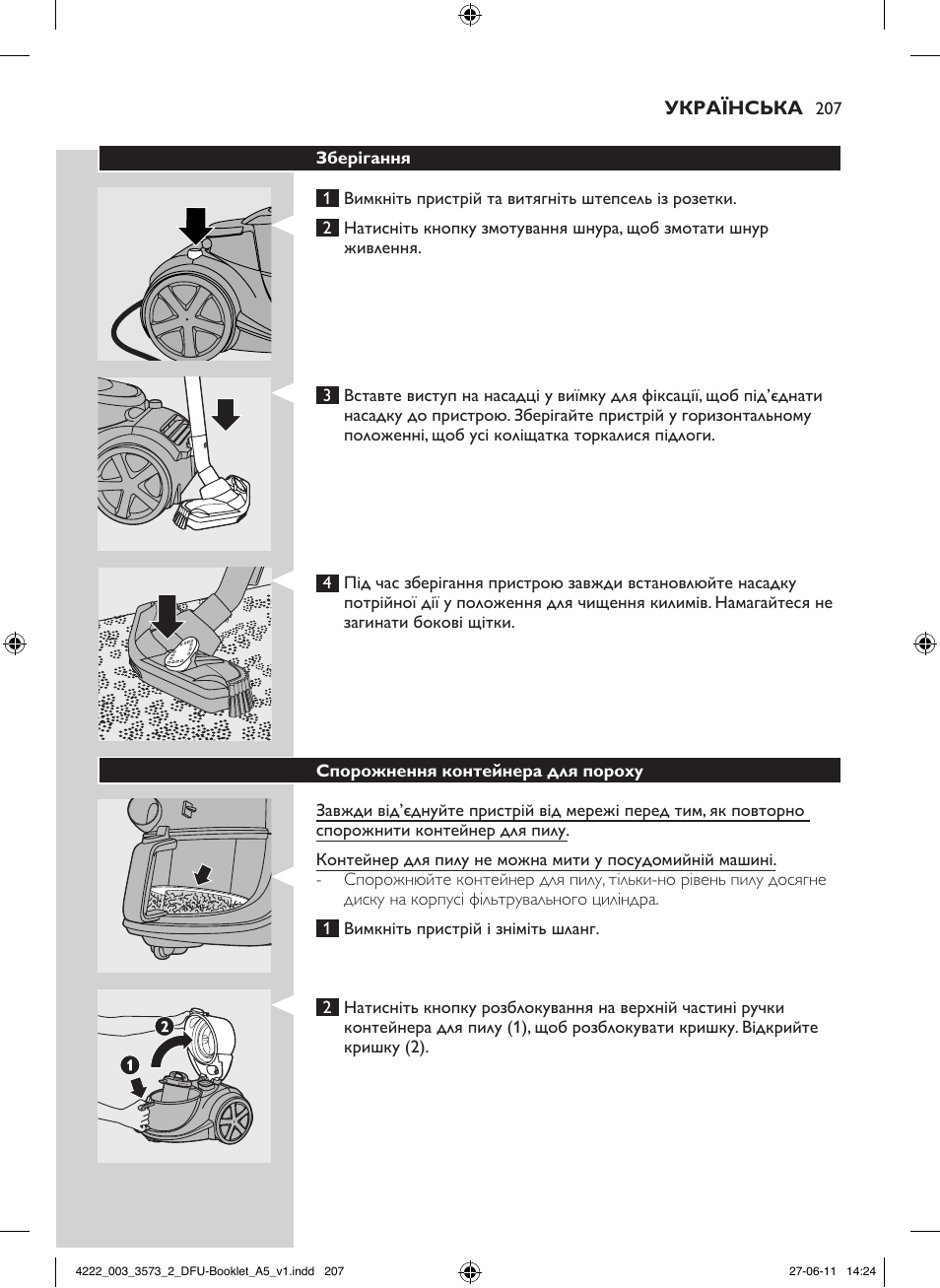 Philips FC9210 User Manual | Page 207 / 240