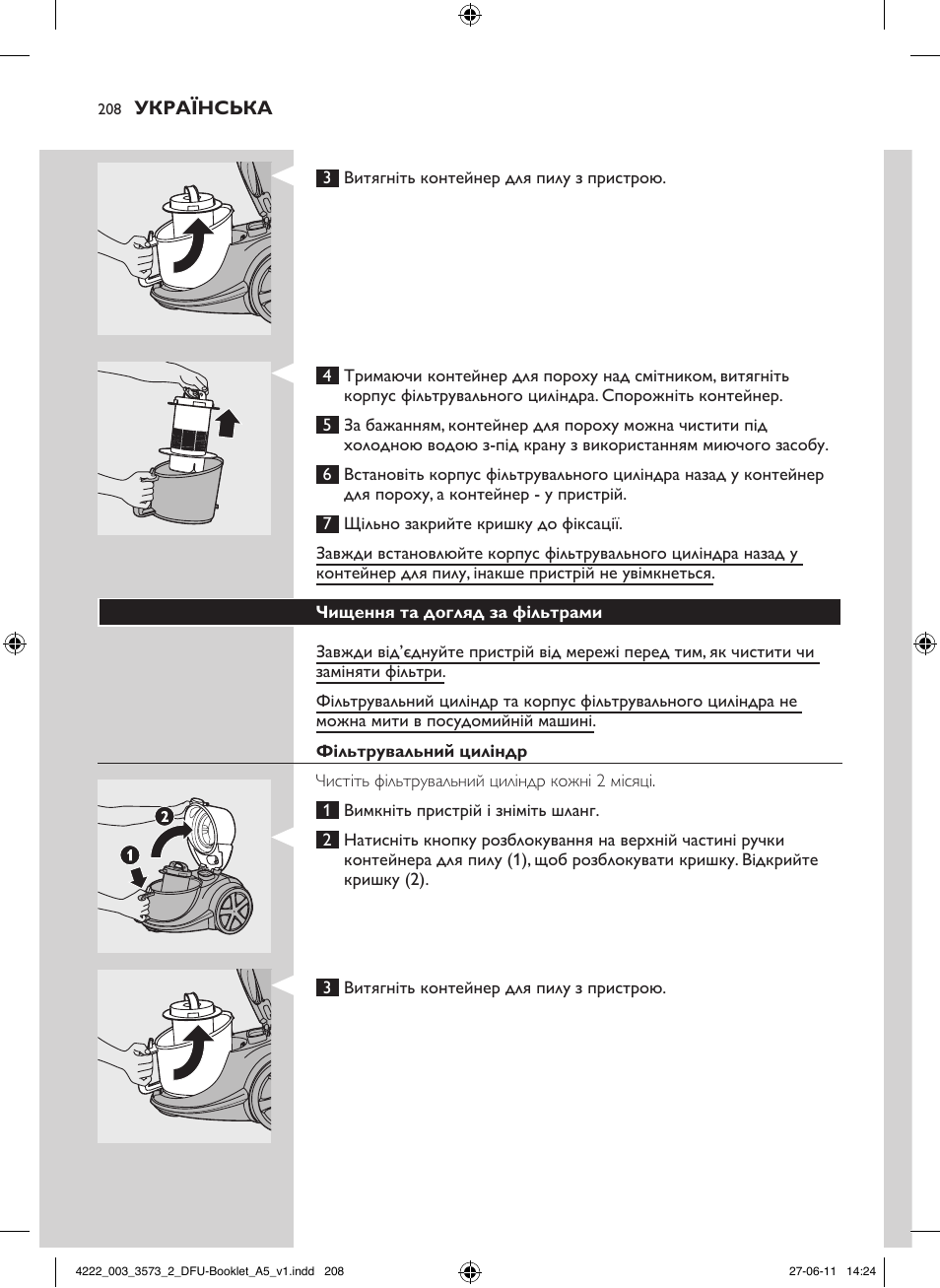 Philips FC9210 User Manual | Page 208 / 240