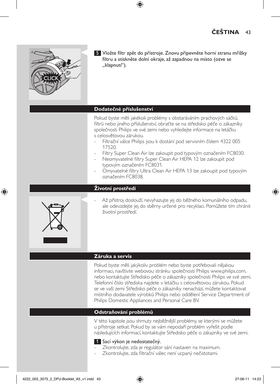 Philips FC9210 User Manual | Page 43 / 240