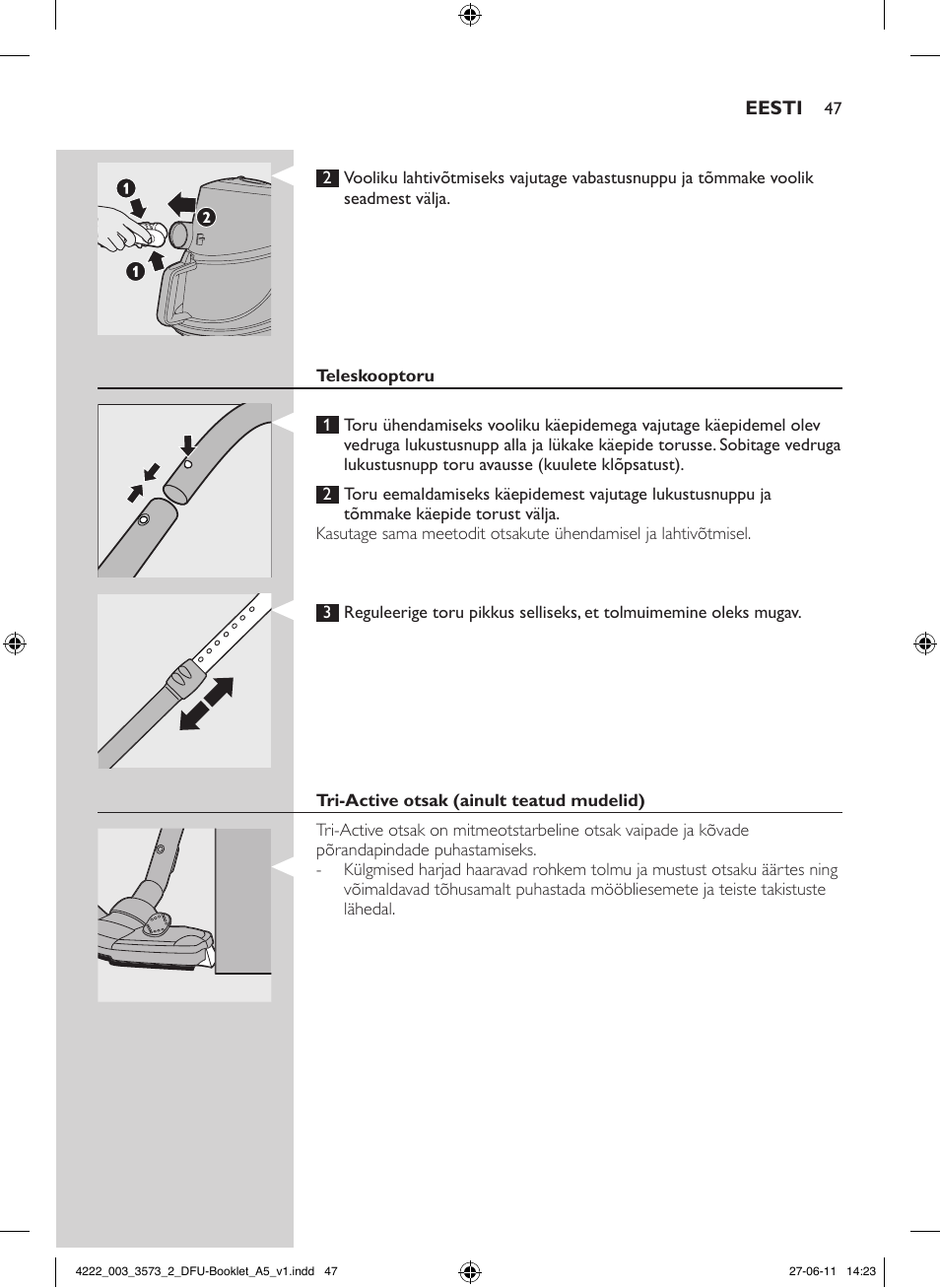 Philips FC9210 User Manual | Page 47 / 240