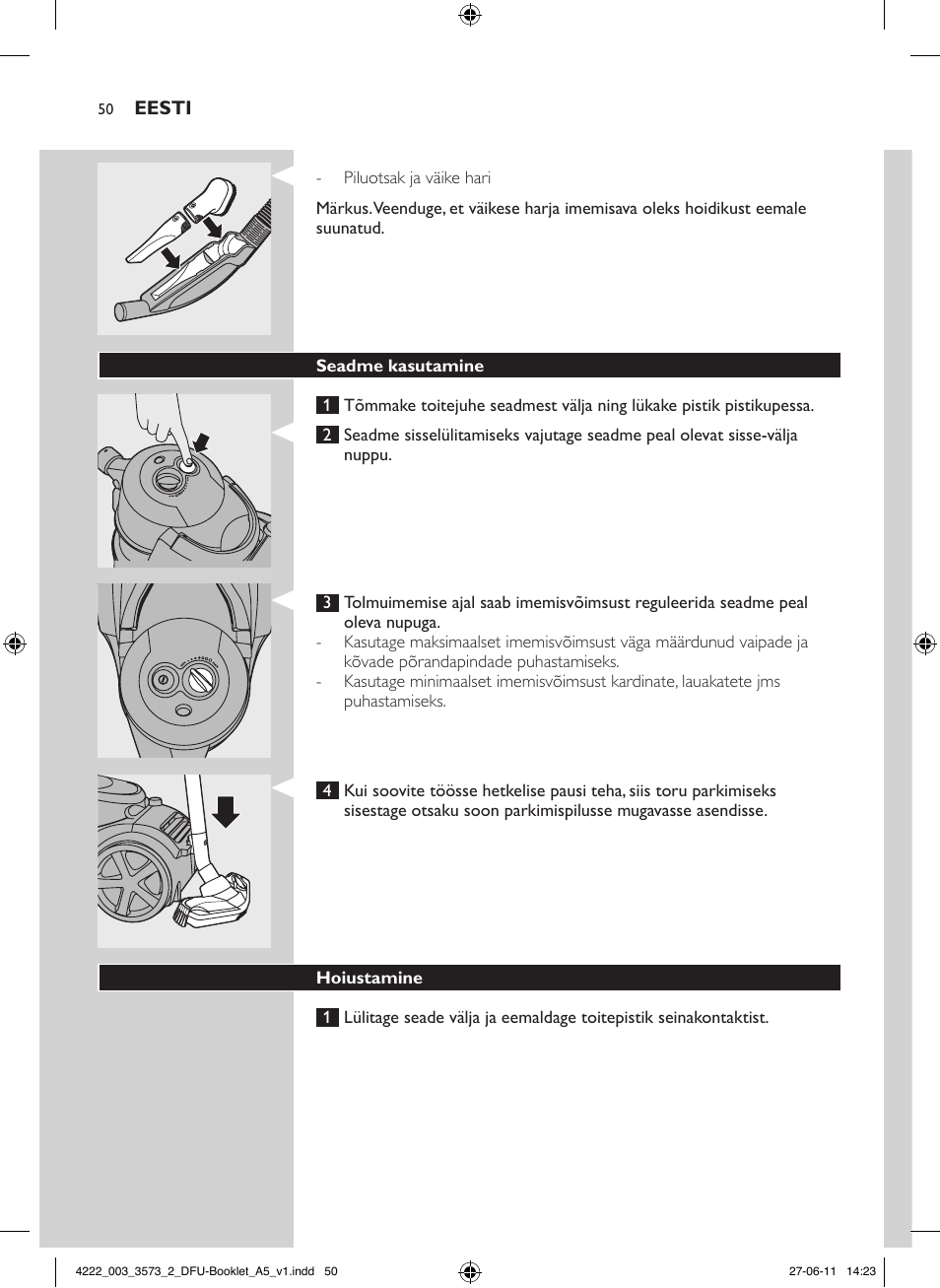 Philips FC9210 User Manual | Page 50 / 240