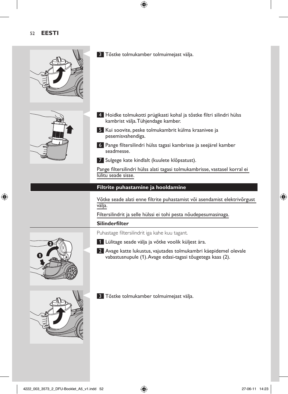 Philips FC9210 User Manual | Page 52 / 240