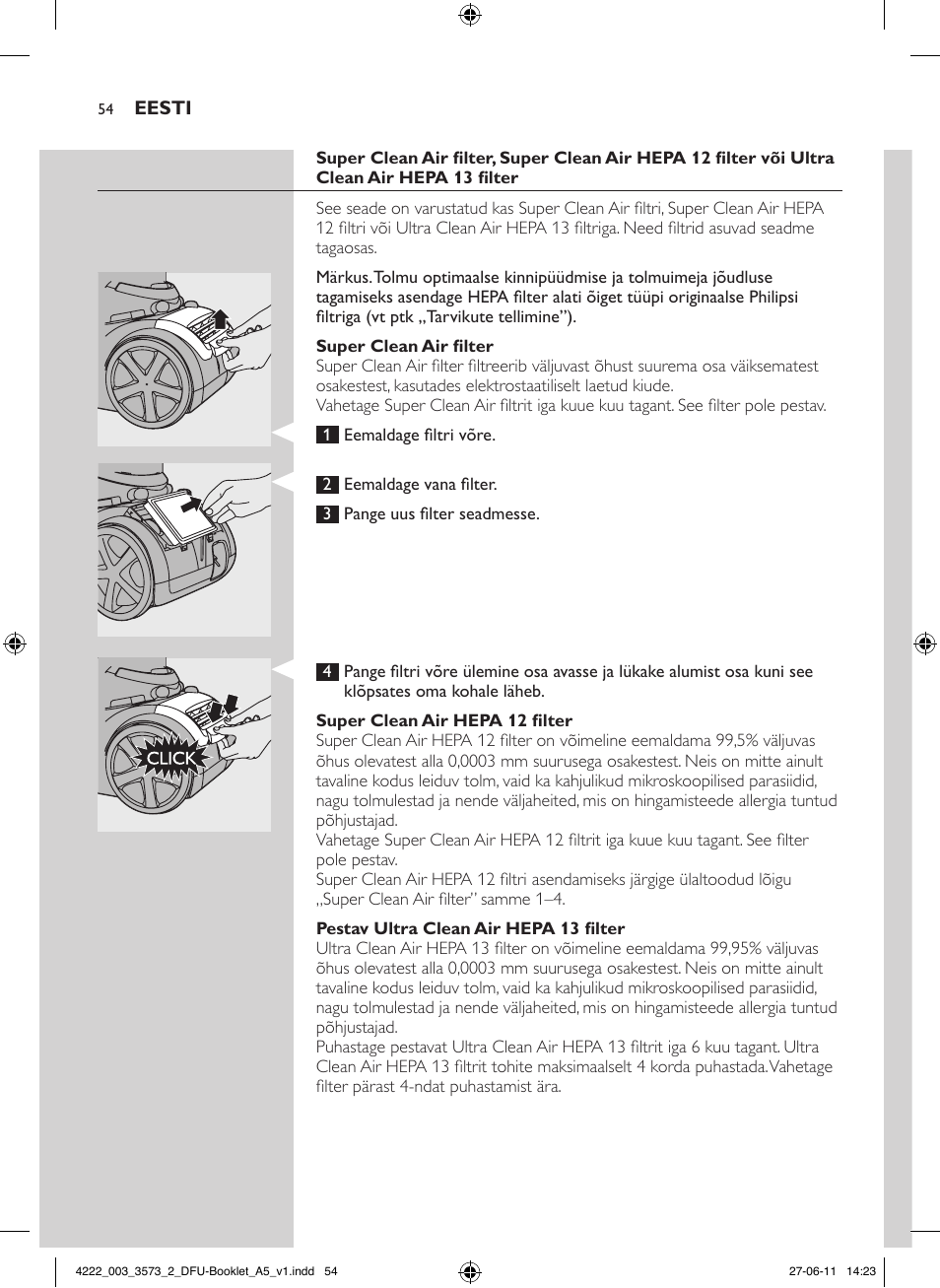 Philips FC9210 User Manual | Page 54 / 240