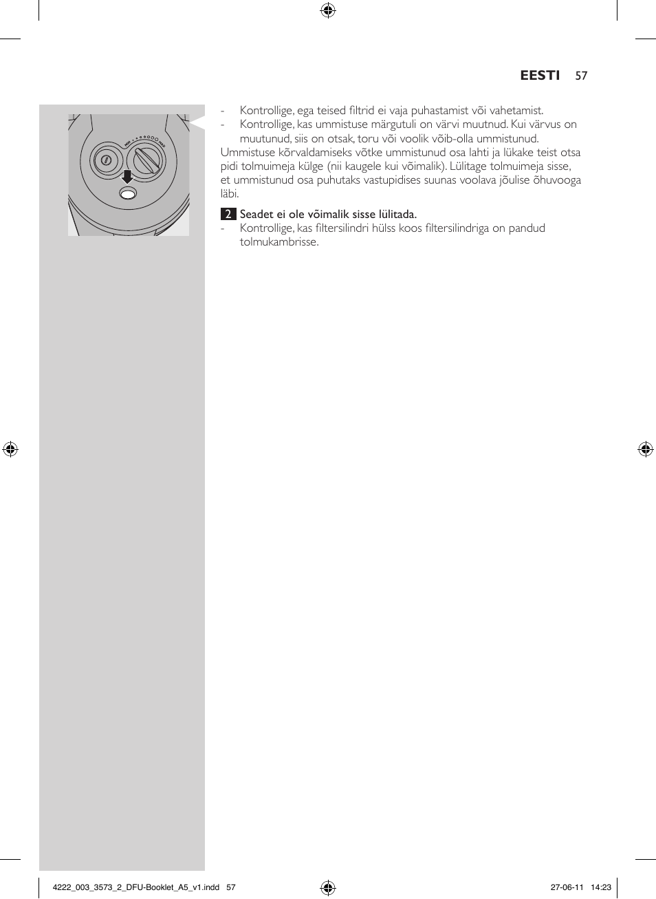 Philips FC9210 User Manual | Page 57 / 240