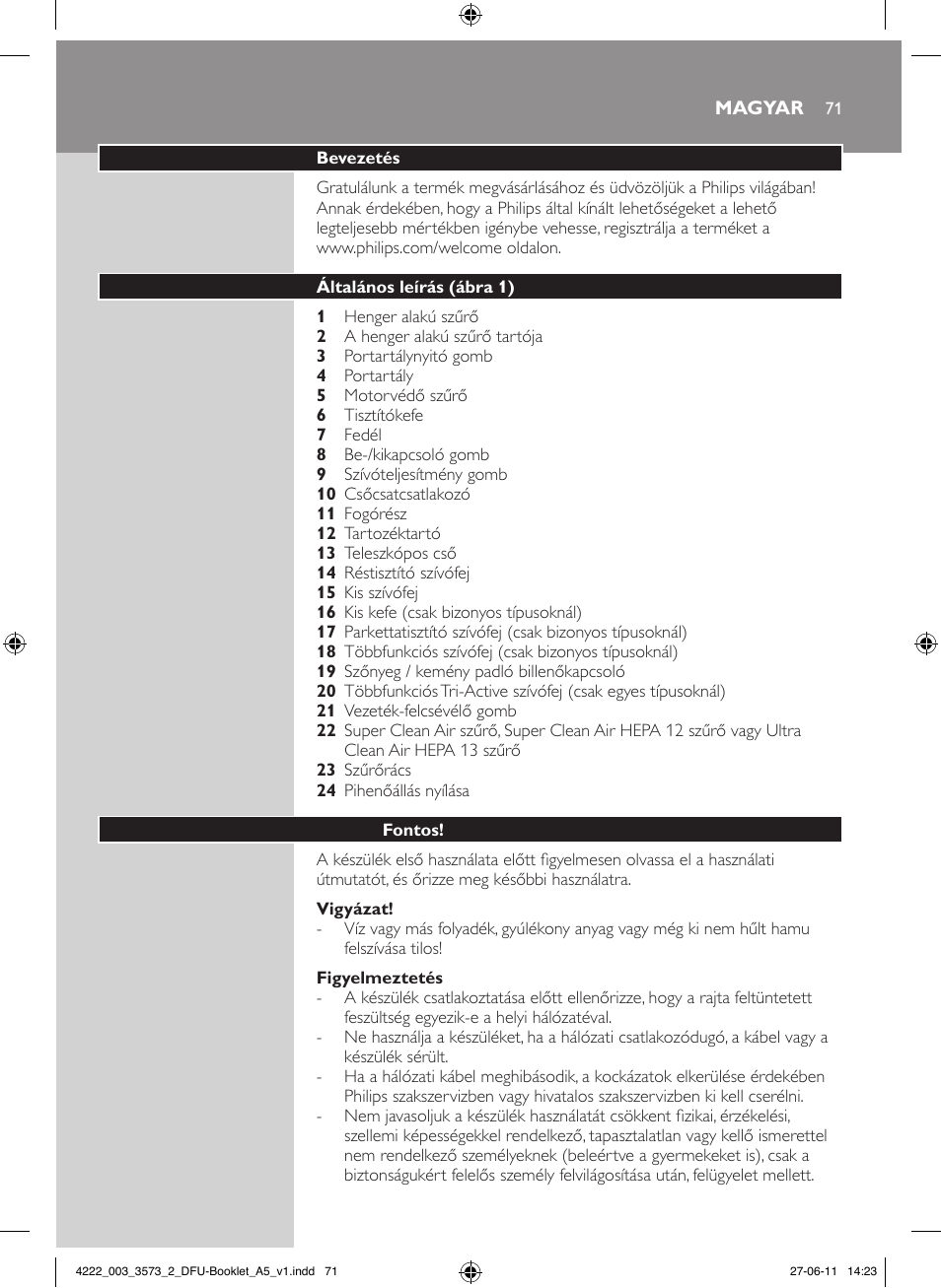 Philips FC9210 User Manual | Page 71 / 240