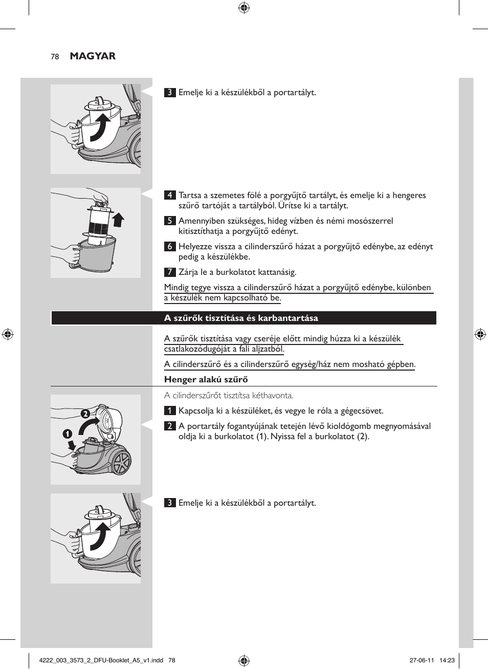 Philips FC9210 User Manual | Page 78 / 240