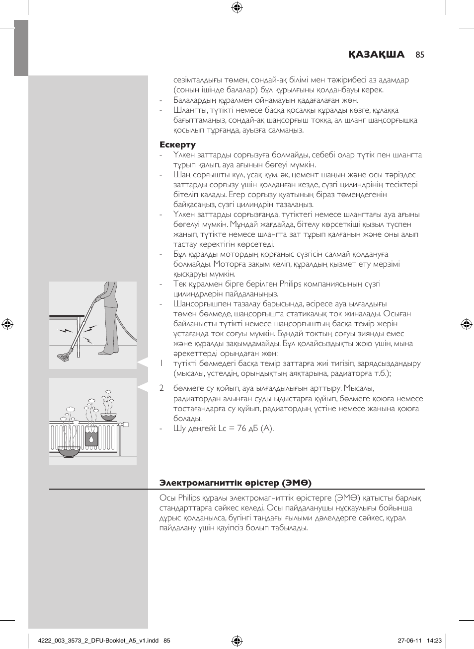 Philips FC9210 User Manual | Page 85 / 240