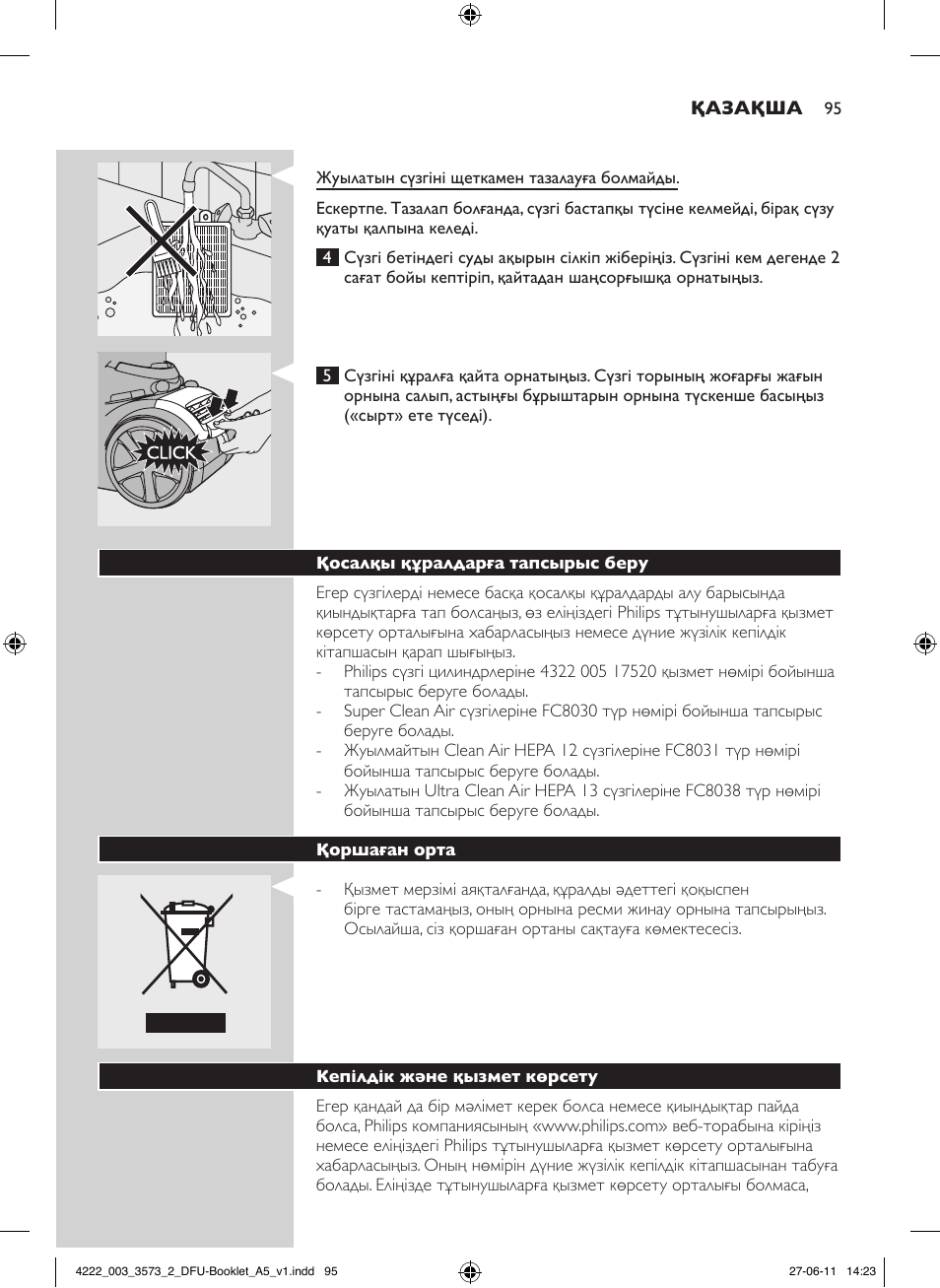 Philips FC9210 User Manual | Page 95 / 240