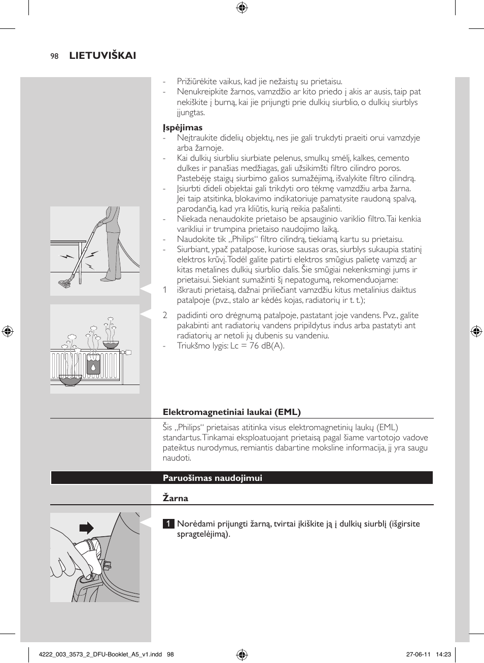 Philips FC9210 User Manual | Page 98 / 240