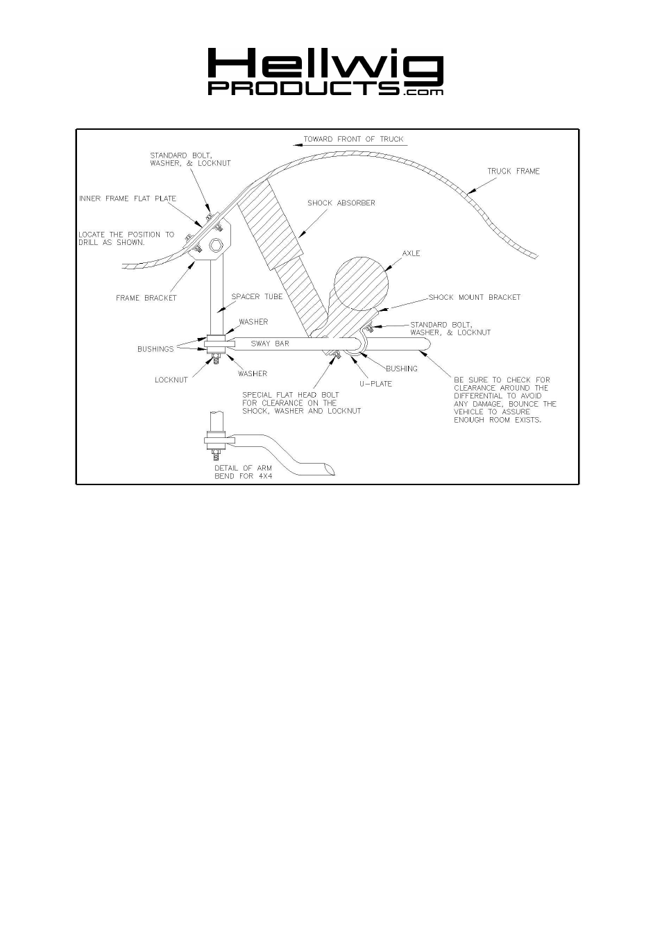 Hellwig Sway Bar 7822 User Manual | Page 2 / 3