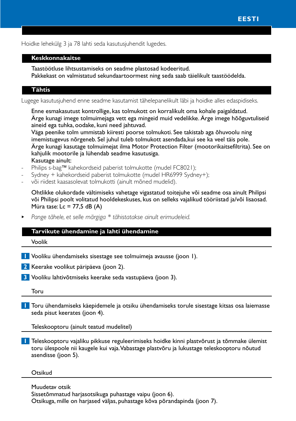 Eesti 51 | Philips HR8566 User Manual | Page 51 / 80