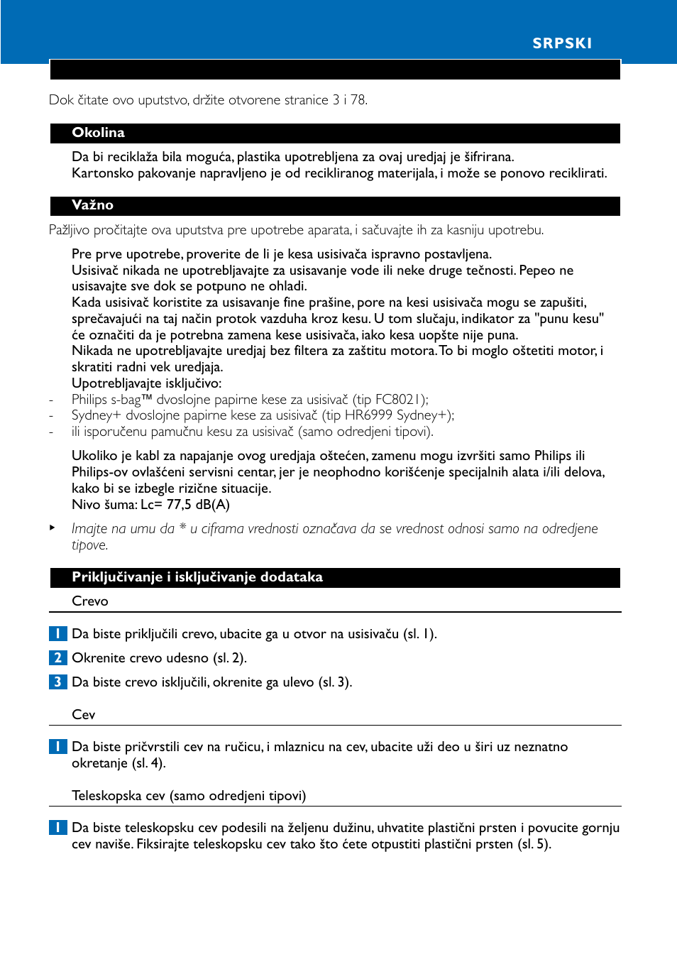 Srpski 73 | Philips HR8566 User Manual | Page 73 / 80
