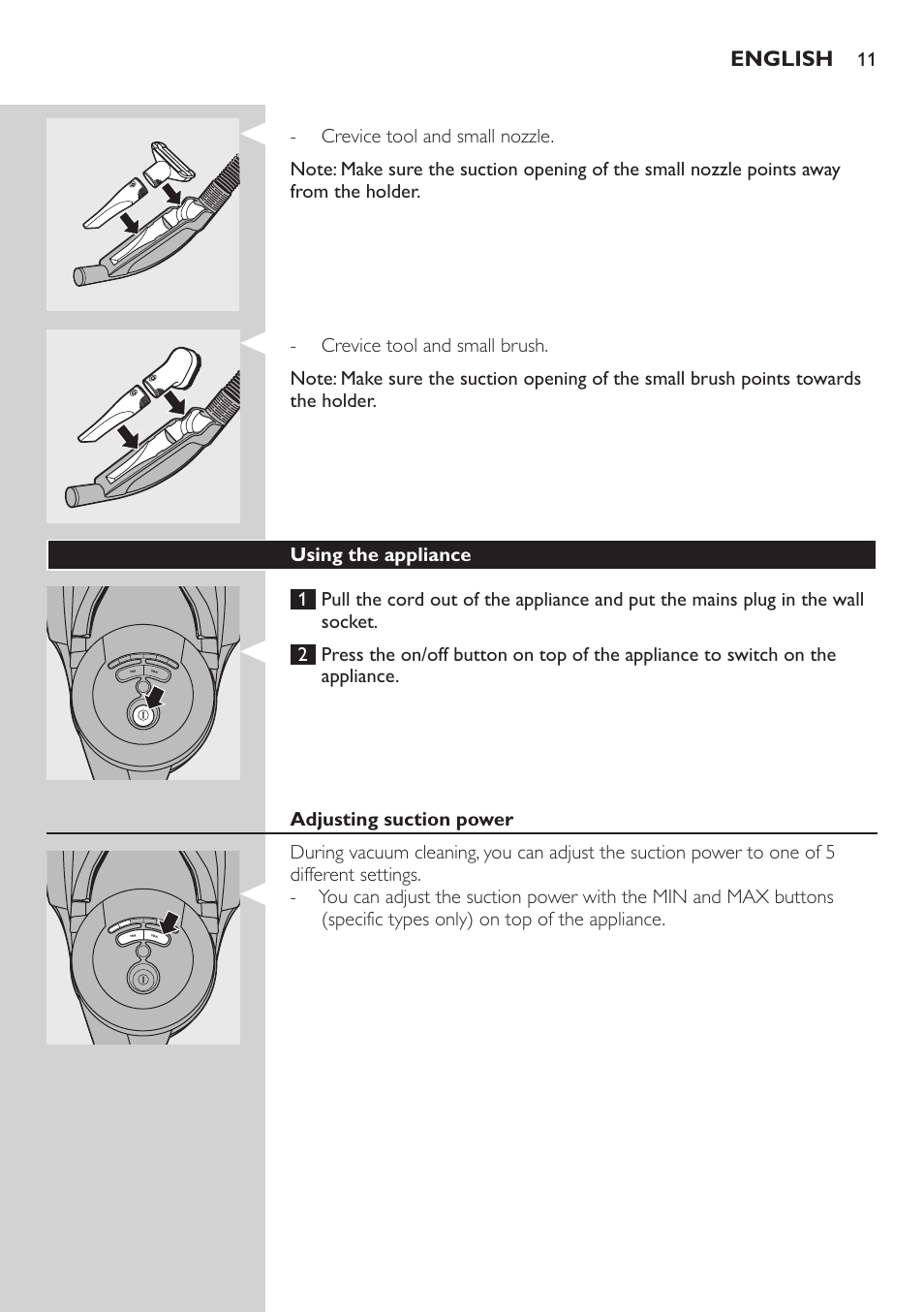 Philips FC9222 User Manual | Page 11 / 250