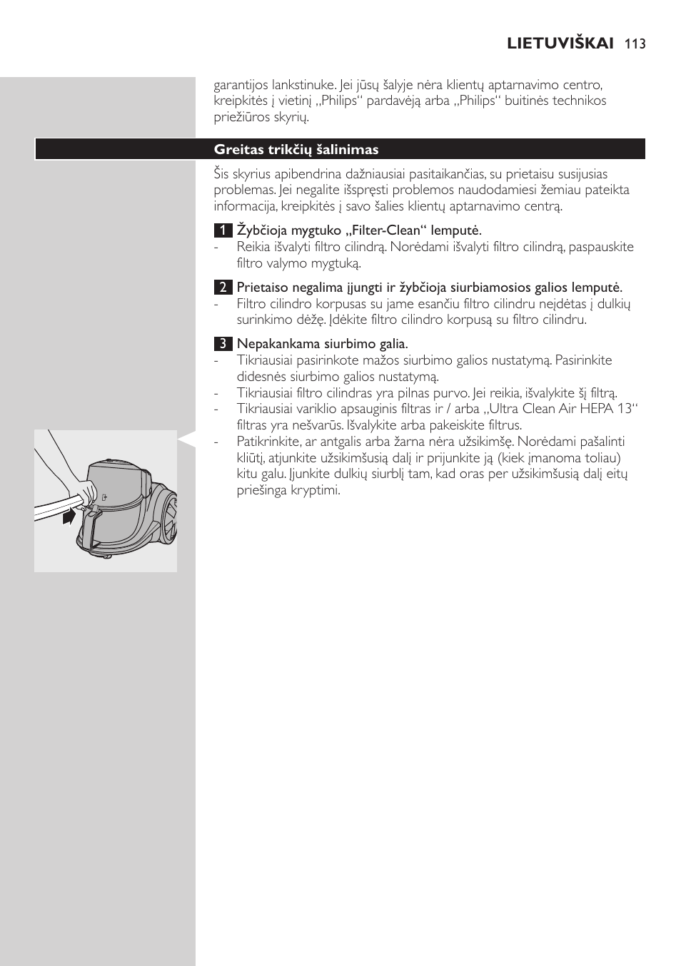 Philips FC9222 User Manual | Page 113 / 250