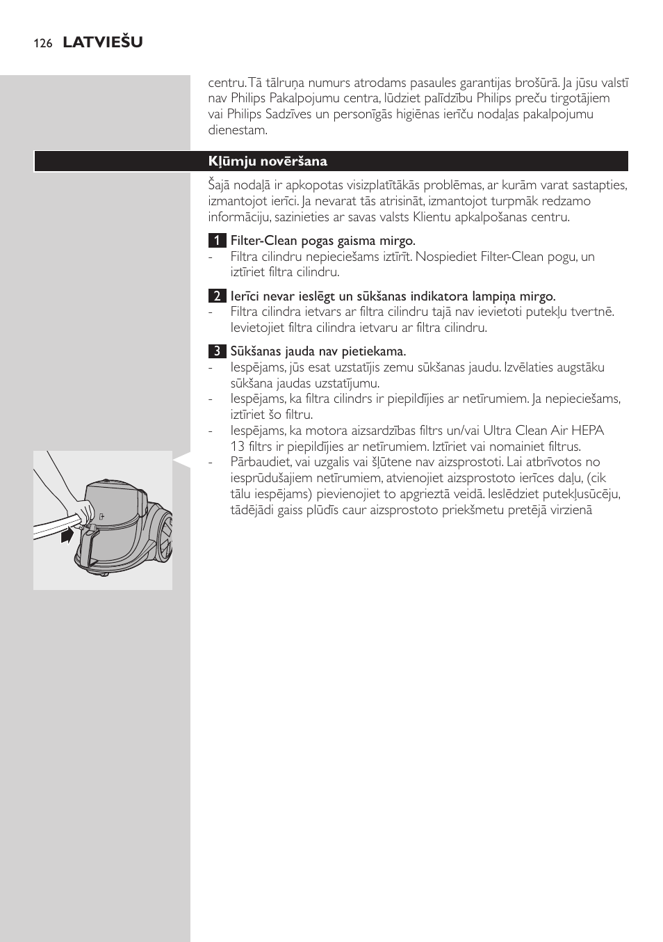 Philips FC9222 User Manual | Page 126 / 250