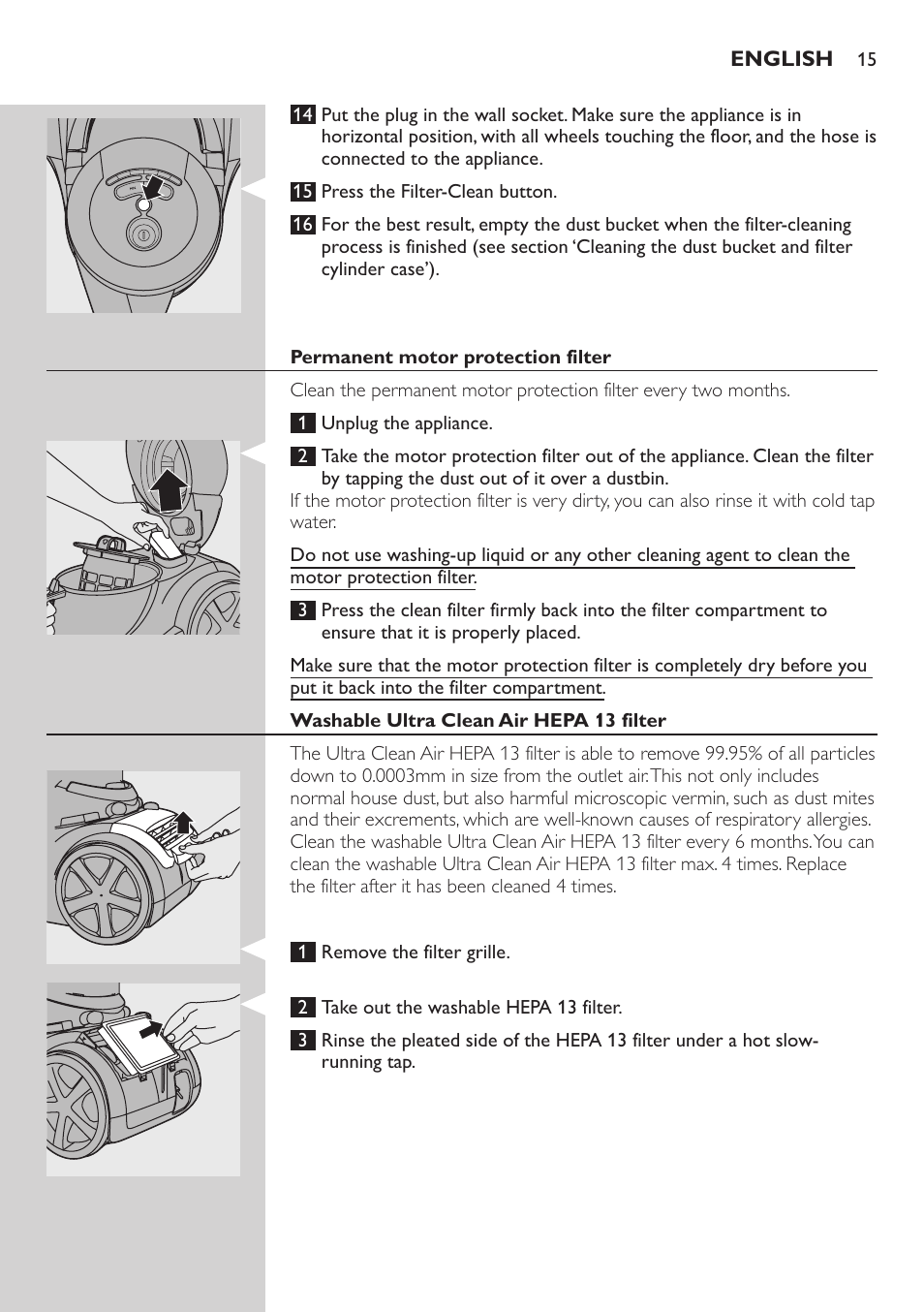 Philips FC9222 User Manual | Page 15 / 250