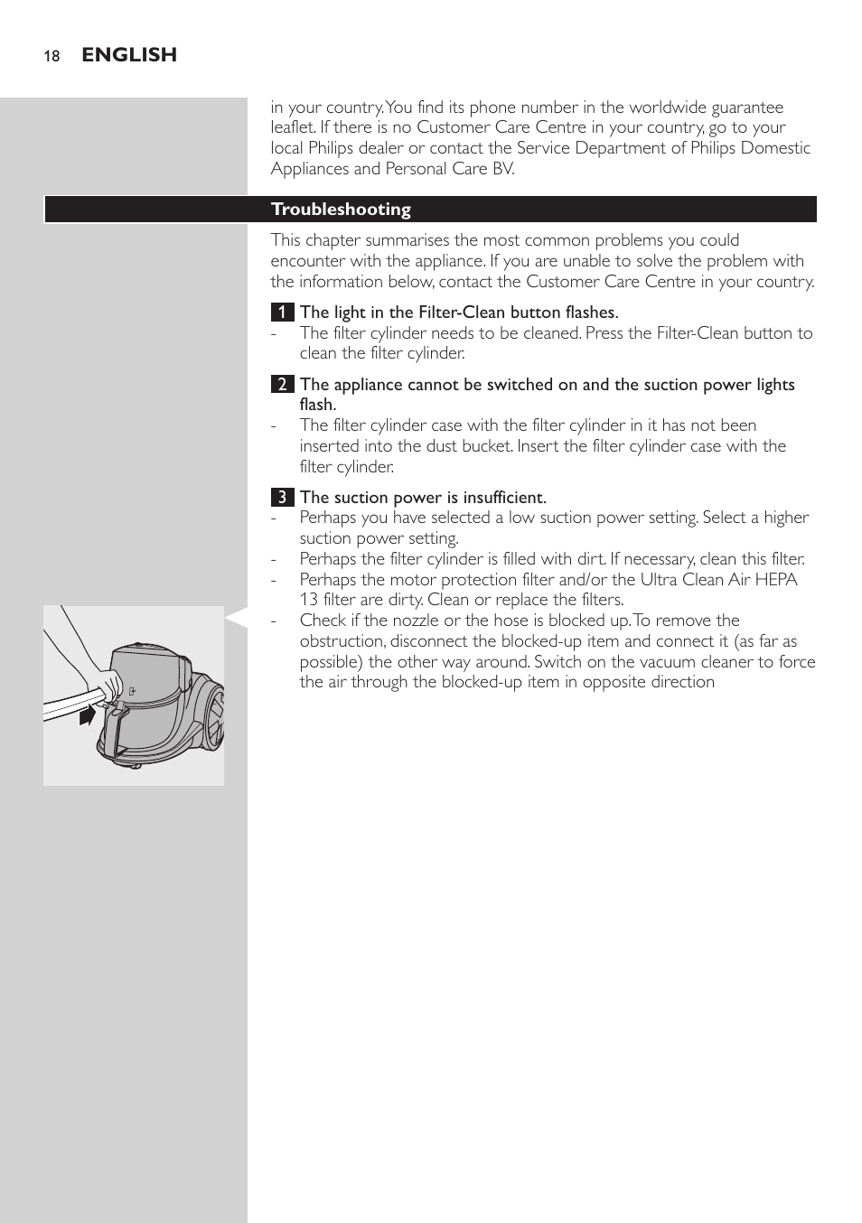 Philips FC9222 User Manual | Page 18 / 250
