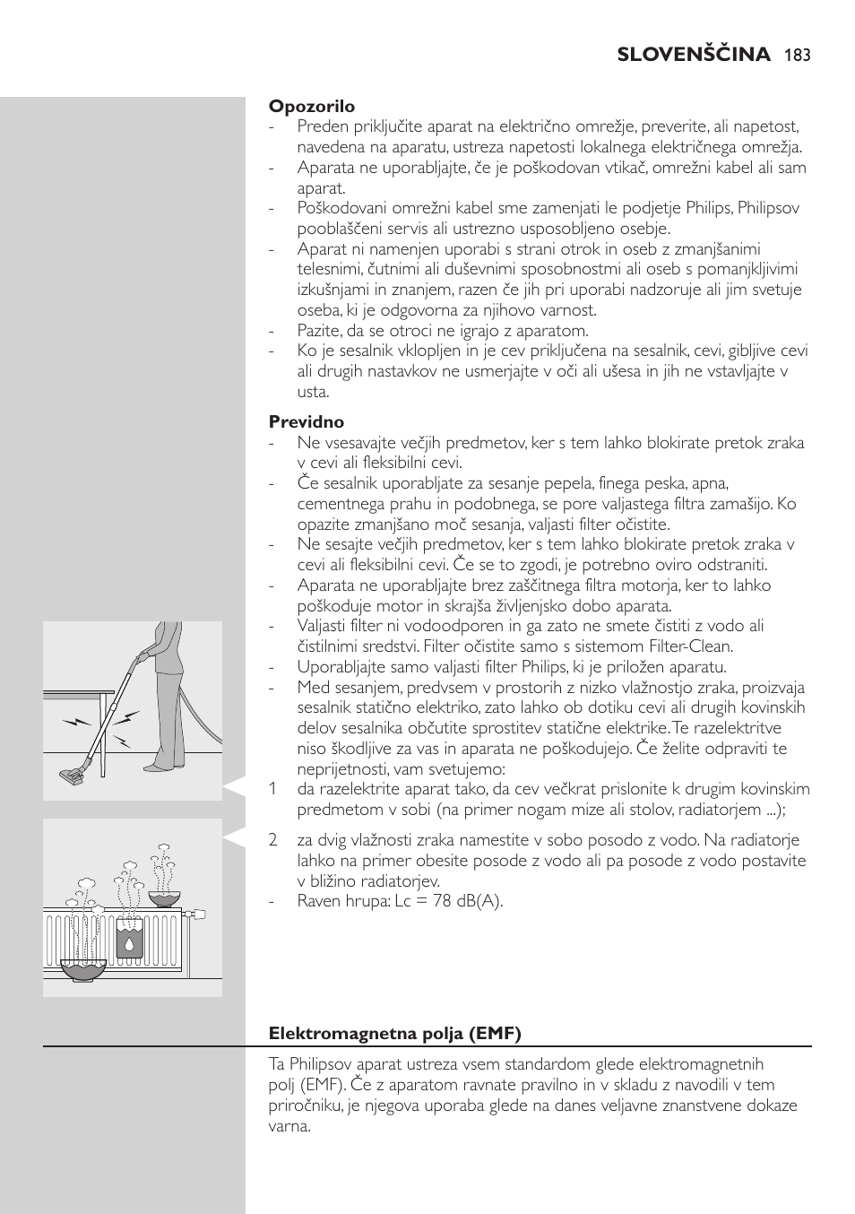 Philips FC9222 User Manual | Page 183 / 250