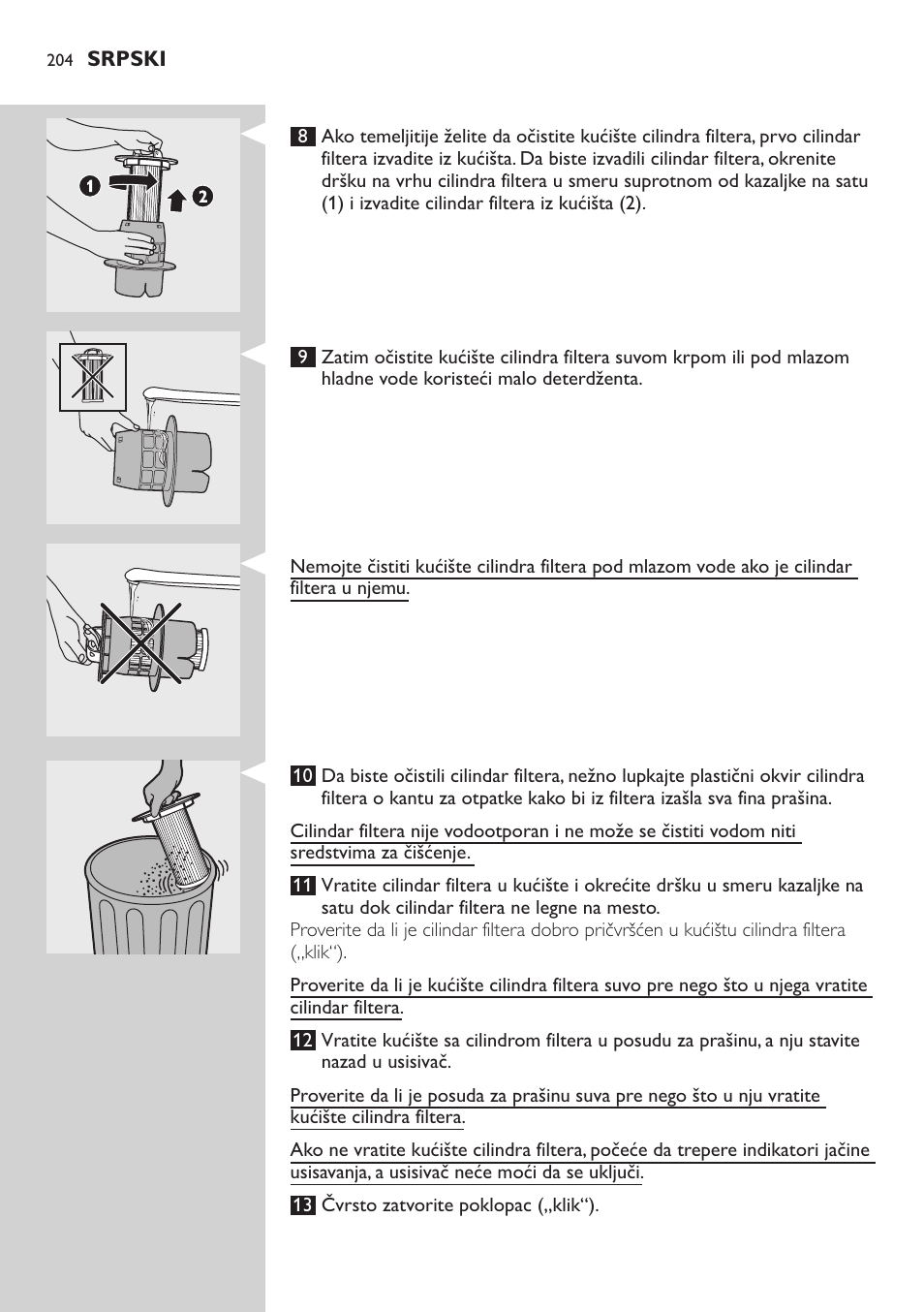 Philips FC9222 User Manual | Page 204 / 250