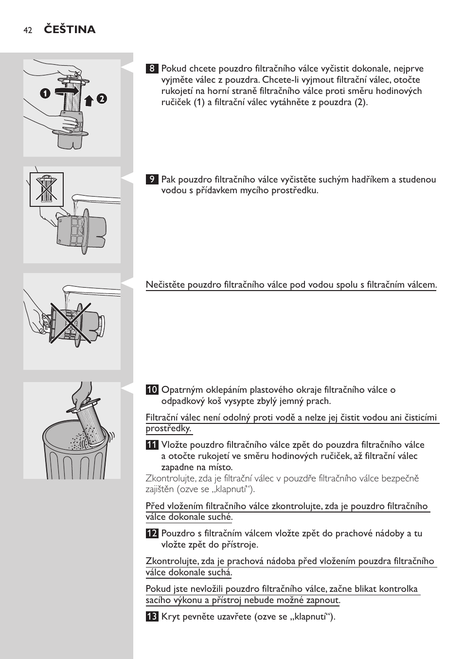 Philips FC9222 User Manual | Page 42 / 250