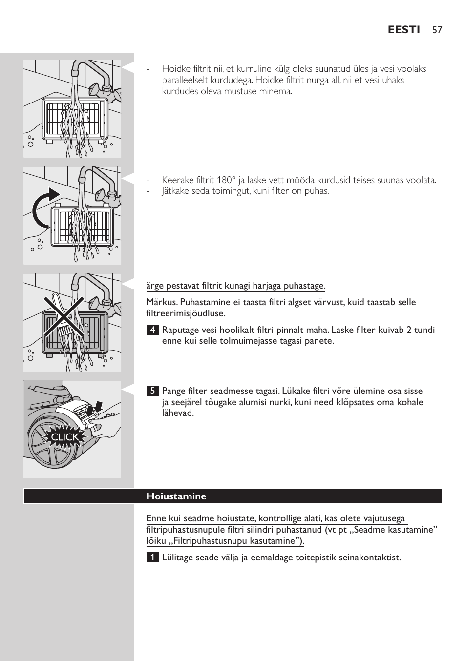 Philips FC9222 User Manual | Page 57 / 250