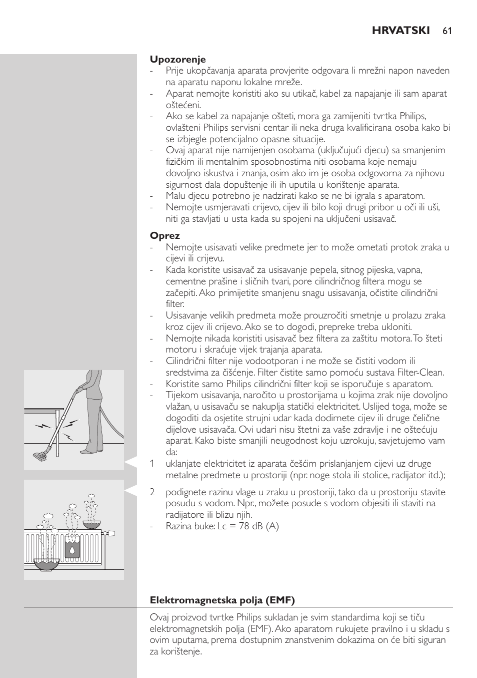 Philips FC9222 User Manual | Page 61 / 250