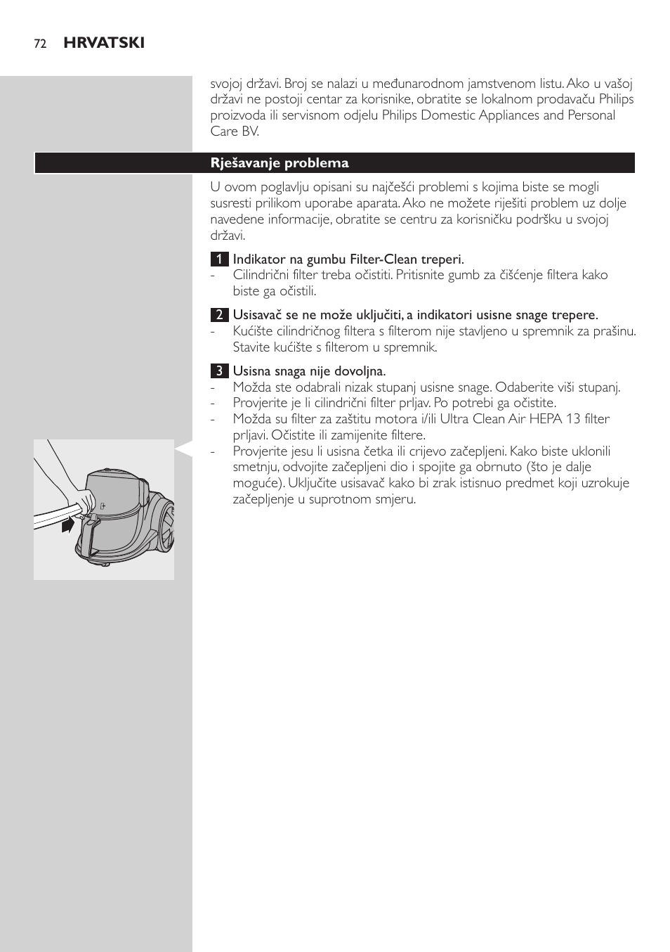 Philips FC9222 User Manual | Page 72 / 250