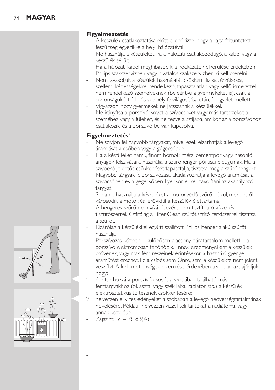 Philips FC9222 User Manual | Page 74 / 250