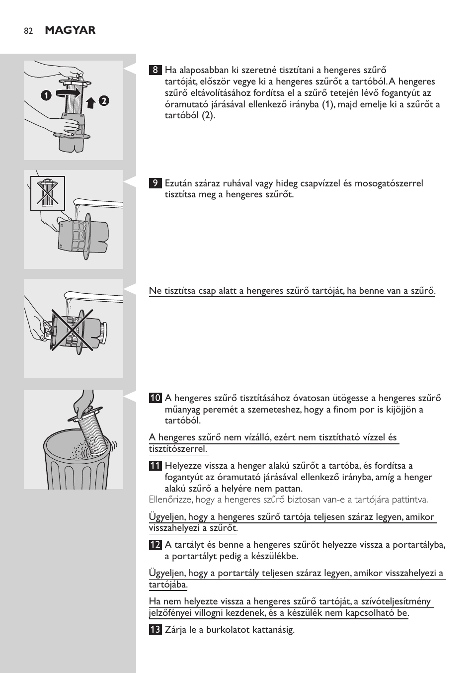 Philips FC9222 User Manual | Page 82 / 250