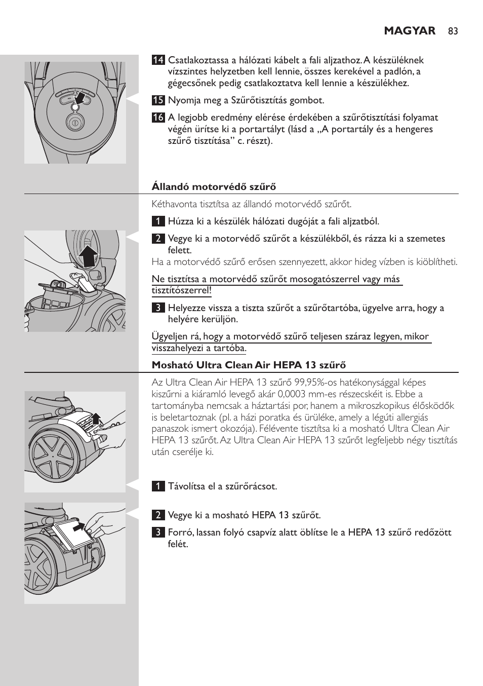 Philips FC9222 User Manual | Page 83 / 250
