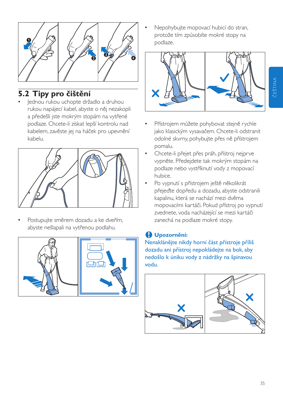 2 tipy pro čištění | Philips FC7070 User Manual | Page 35 / 230