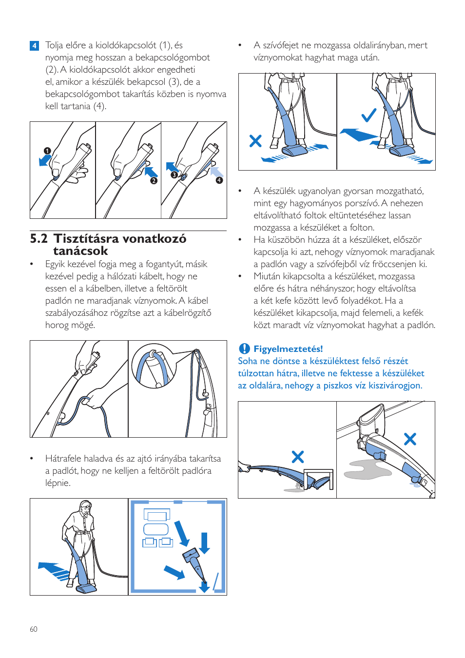 2 tisztításra vonatkozó tanácsok | Philips FC7070 User Manual | Page 60 / 230